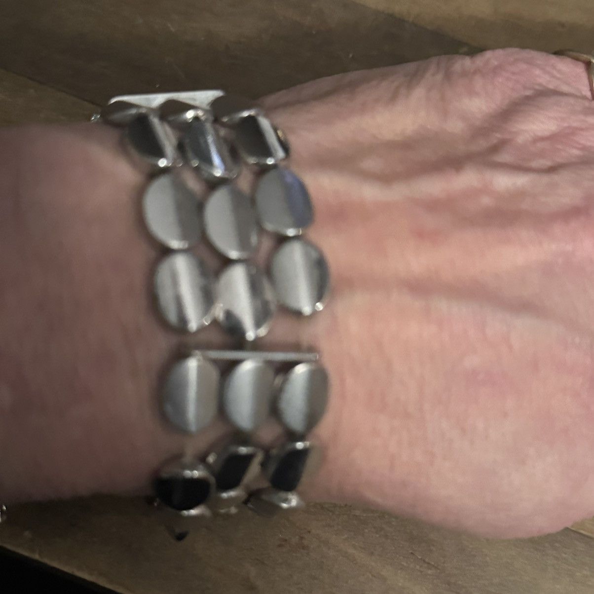 Other Silver tone solid oval links stretch bracelet Size ONE SIZE - 3 Thumbnail