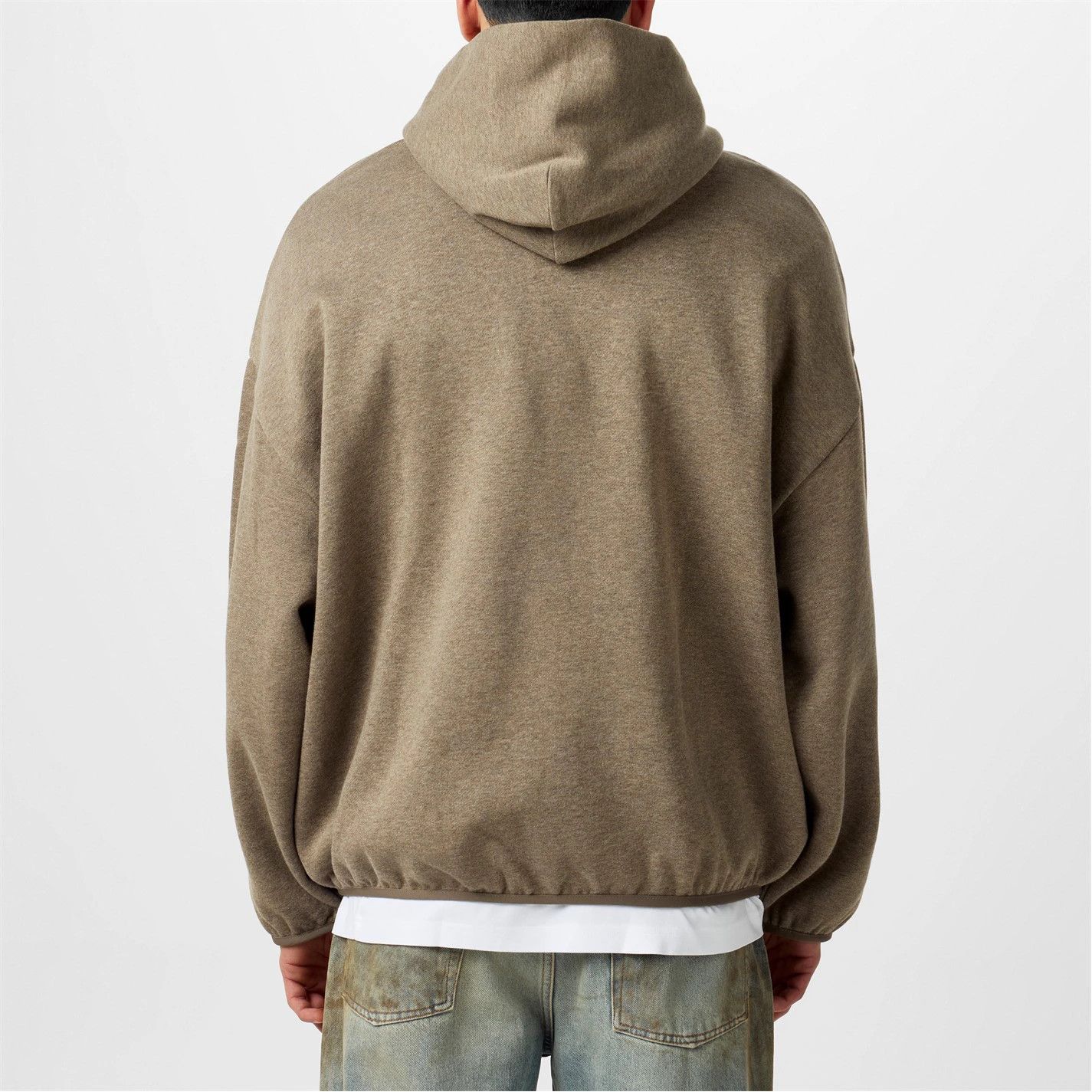 Fear of God o1g2r1mq0426 Logo Tab Cotton Hoodie in Brown Size US XS / EU 42 / 0 - 4 Thumbnail