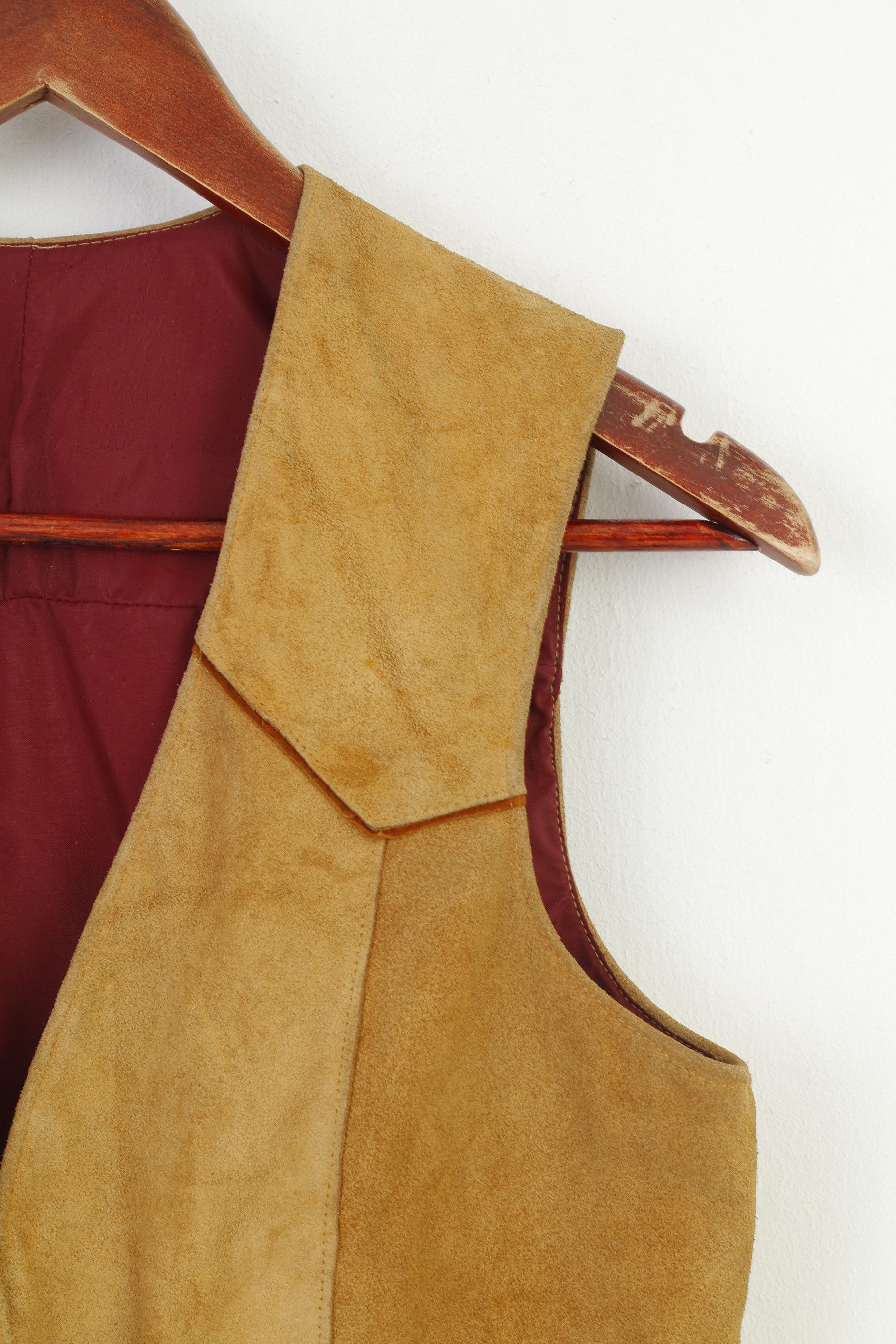 Vintage Vintage Men S Leather Vest Open Front Brown Vintage 4303 Size US S / EU 44-46 / 1 - 3 Thumbnail