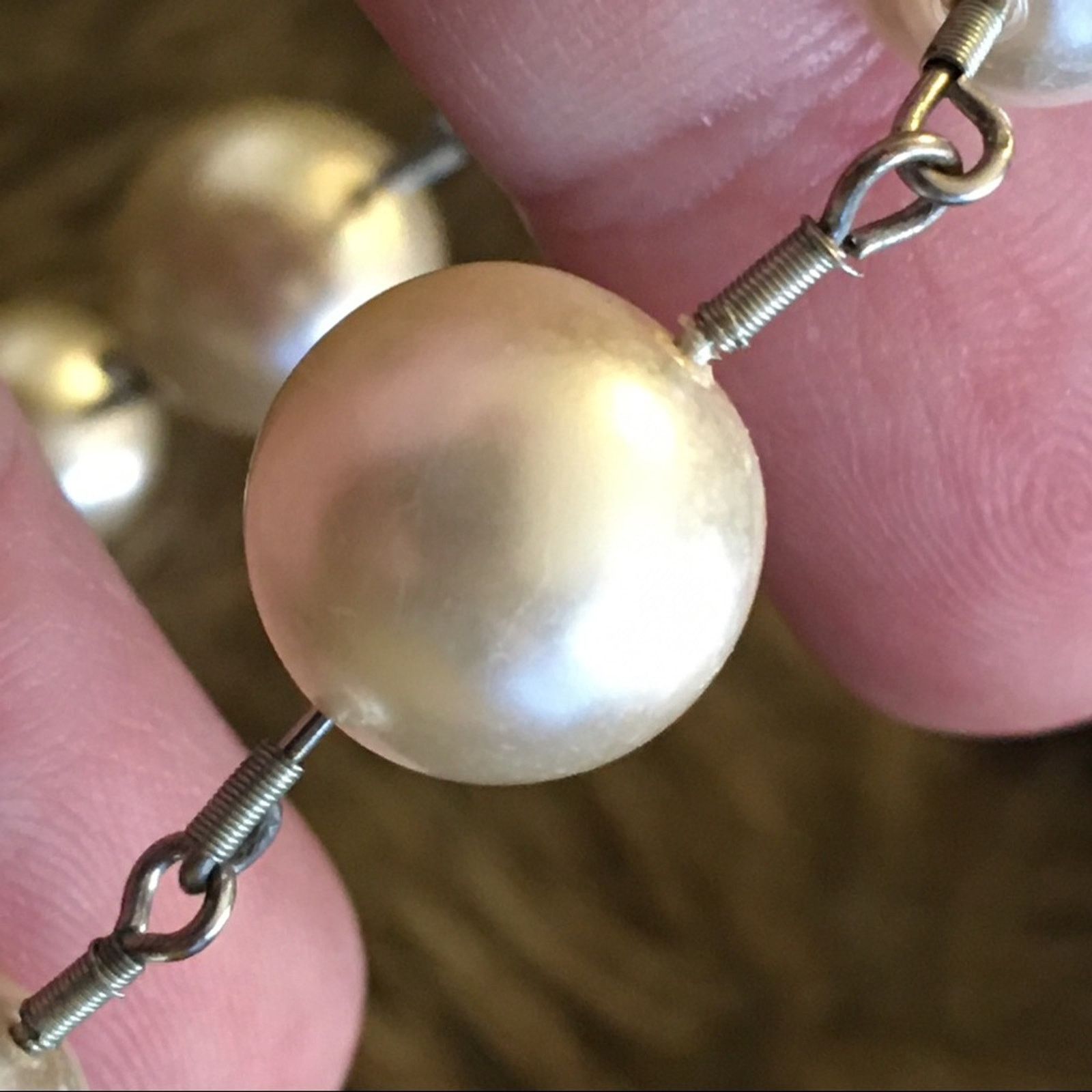 Vintage Vintage faceted stone and pearl linked necklace Size ONE SIZE - 8 Thumbnail
