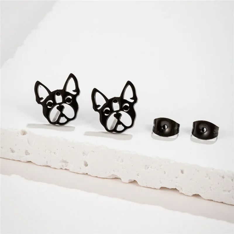 Jewelry Mini French Bulldog Earrings Charm Earring Gift Size ONE SIZE - 2 Thumbnail
