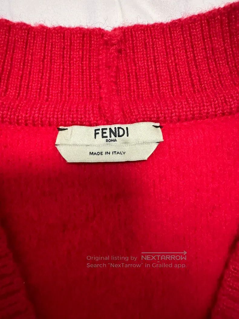 Fendi Fendi Mink Hair V-Neck Embroidered Letter Open Cardigan Sh Size XS / US 0-2 / IT 36-38 - 5 Thumbnail