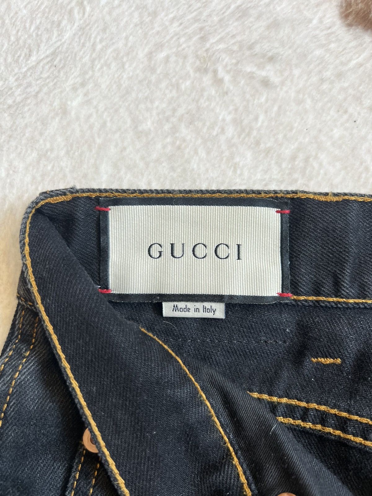 Gucci black embroidered gucci jeans Size US 29 - 8 Thumbnail