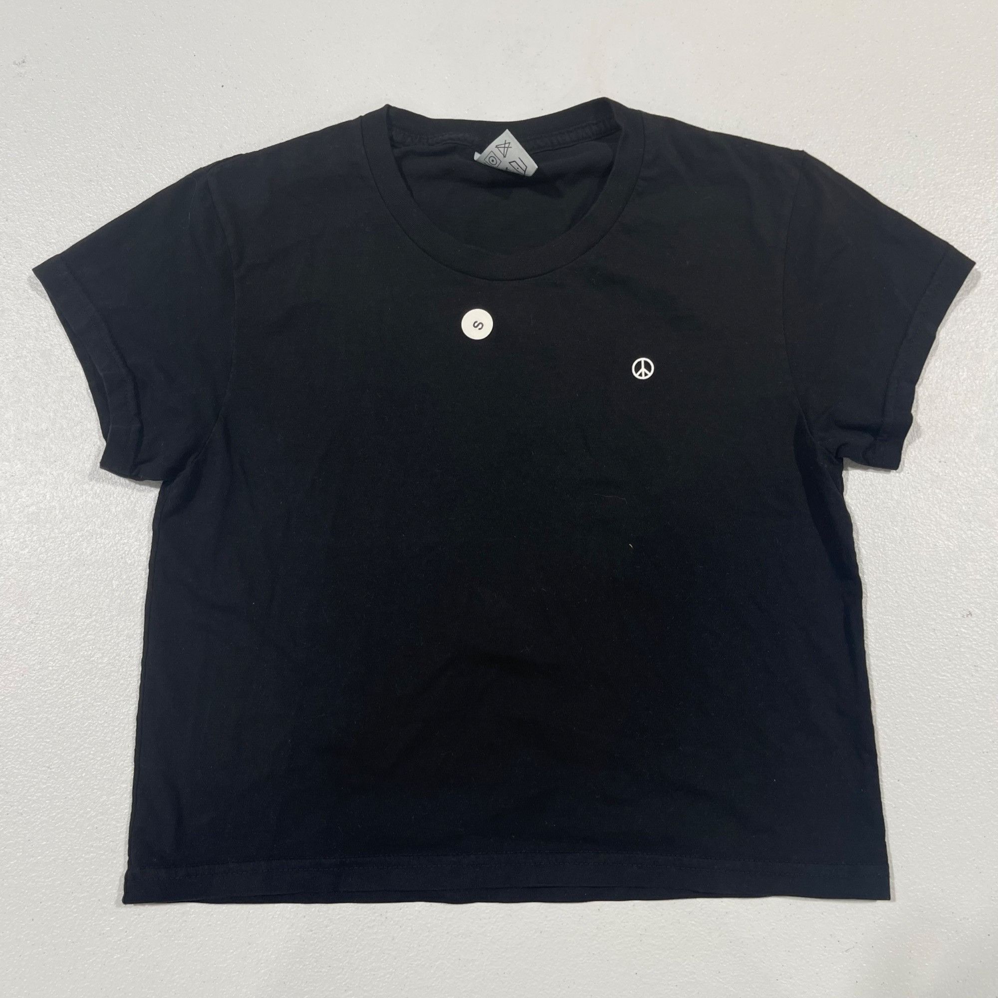 Madhappy NEW MADHAPY PEACE BLACK BABY TEE SMALL Size S / US 4 / IT 40 - 1 Thumbnail