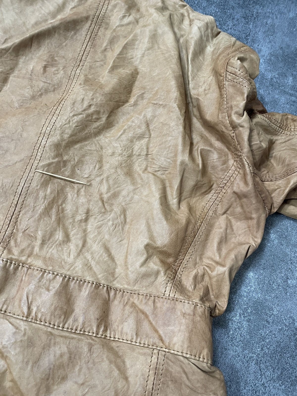 Vintage 🔥RARE🔥Vintage Y2K Genuine Real Leather Jacket Solid Rare Size US L / EU 52-54 / 3 - 20 Thumbnail