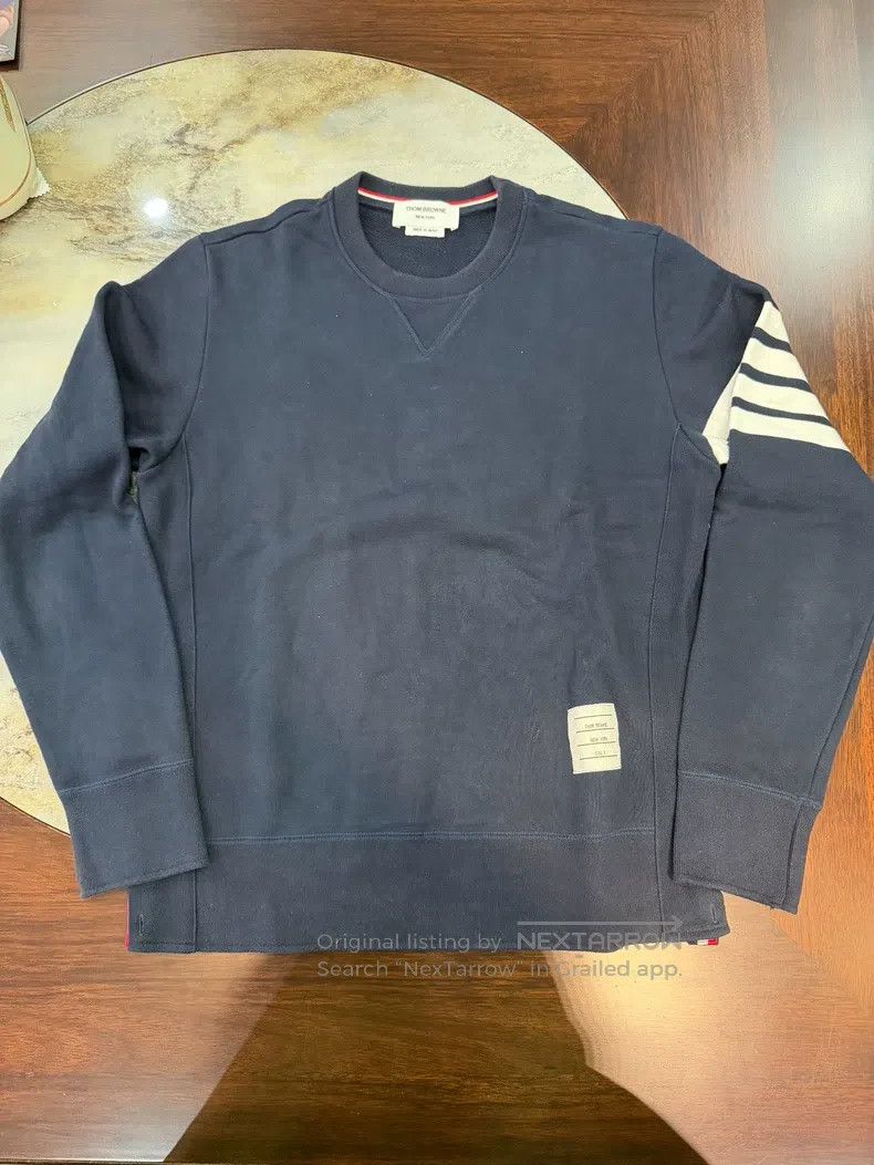 Thom Browne Thom Browne Knit Sweatshirt Blue Size US L / EU 52-54 / 3 - 1 Thumbnail