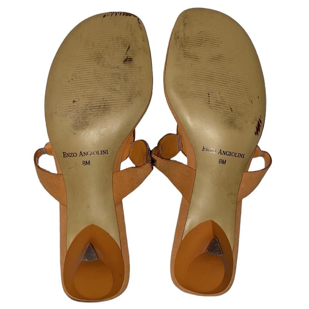Designer Enzo Angiolini l Tan Studded Thong Sandals Size 8 Size US 8 / IT 38 - 5 Thumbnail