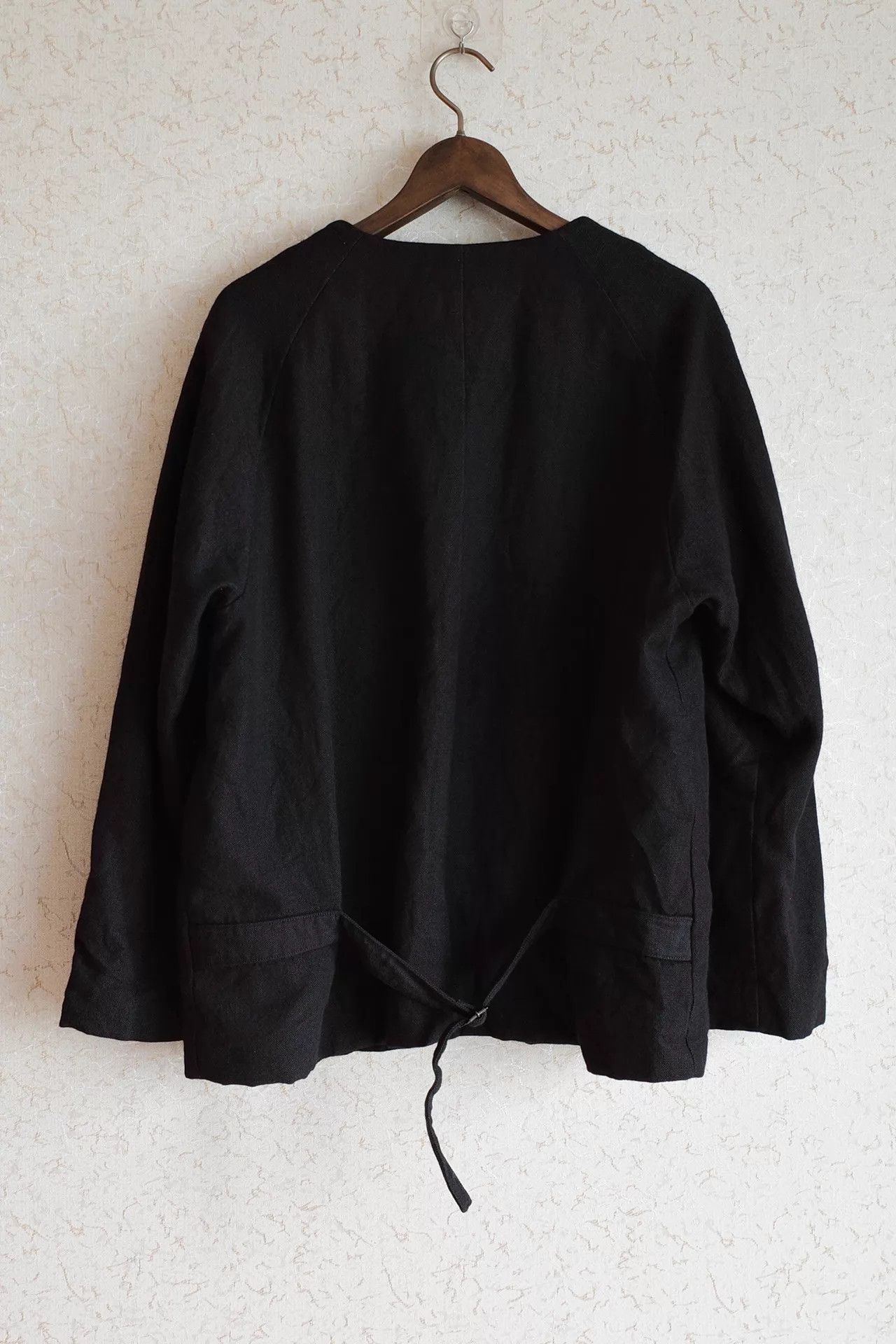 Vlas Blomme Vlas Blomme 00s Collarless Wool-Linen Blend Jacket Size US XL / EU 56 / 4 - 3 Thumbnail