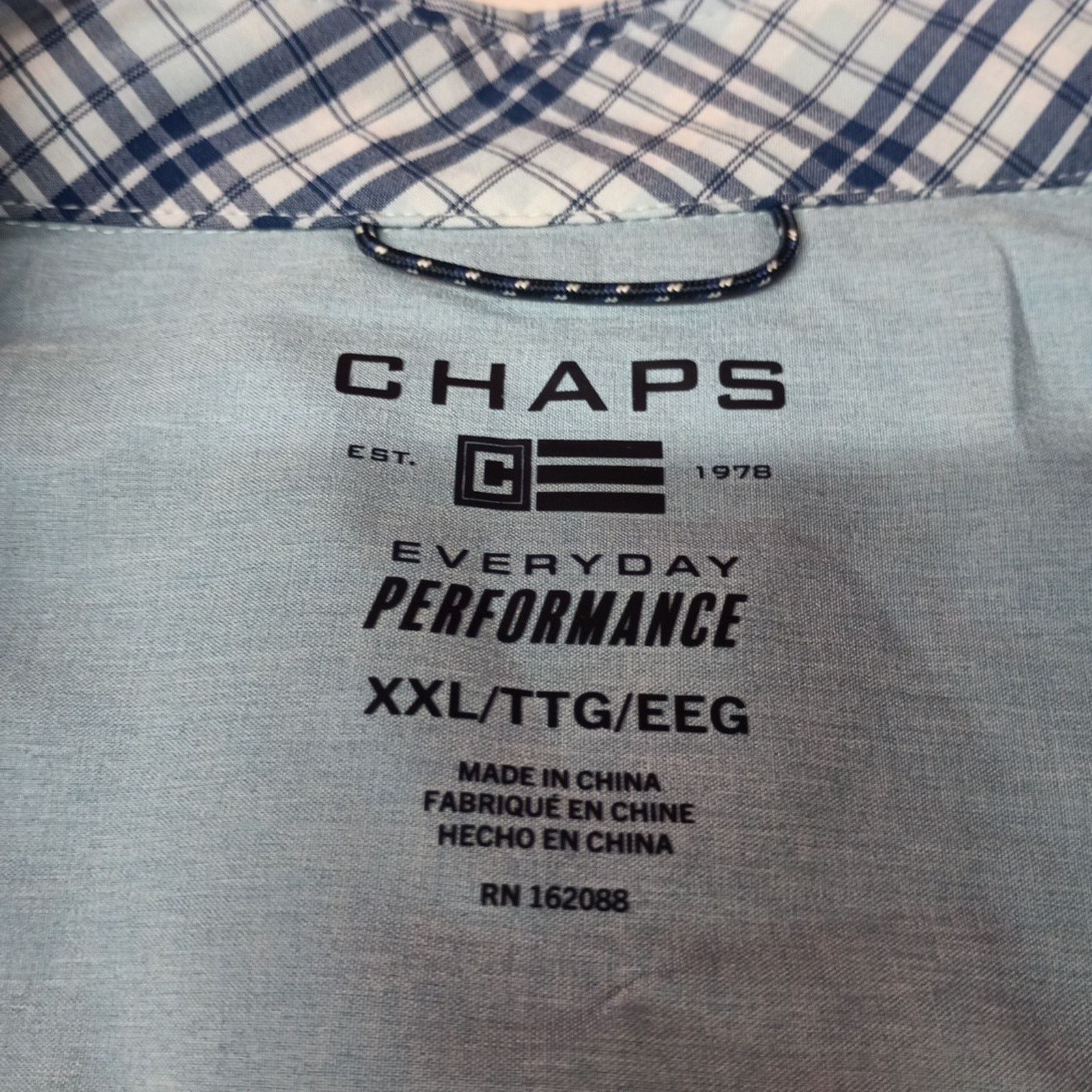 Chaps Chaps Performance Woven Shirt Men's Size 2XL Blue Stretch Size US XXL / EU 58 / 5 - 4 Thumbnail