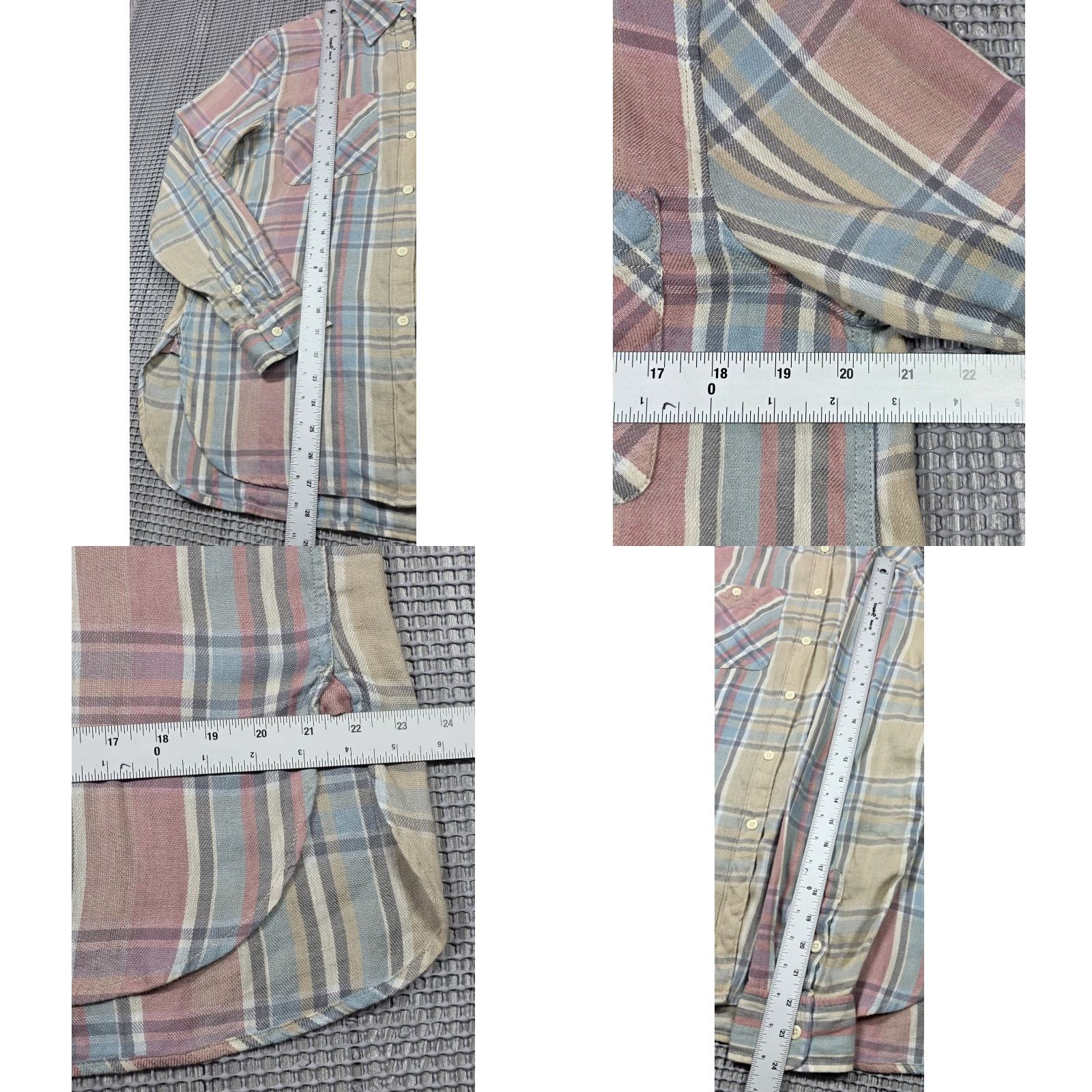 Ralph Lauren VINTAGE Denim & Supply Ralph Lauren RL Utility plaid Linen Cotton Flannel Shirt Women M Size L / US 10 / IT 46 - 9 Thumbnail