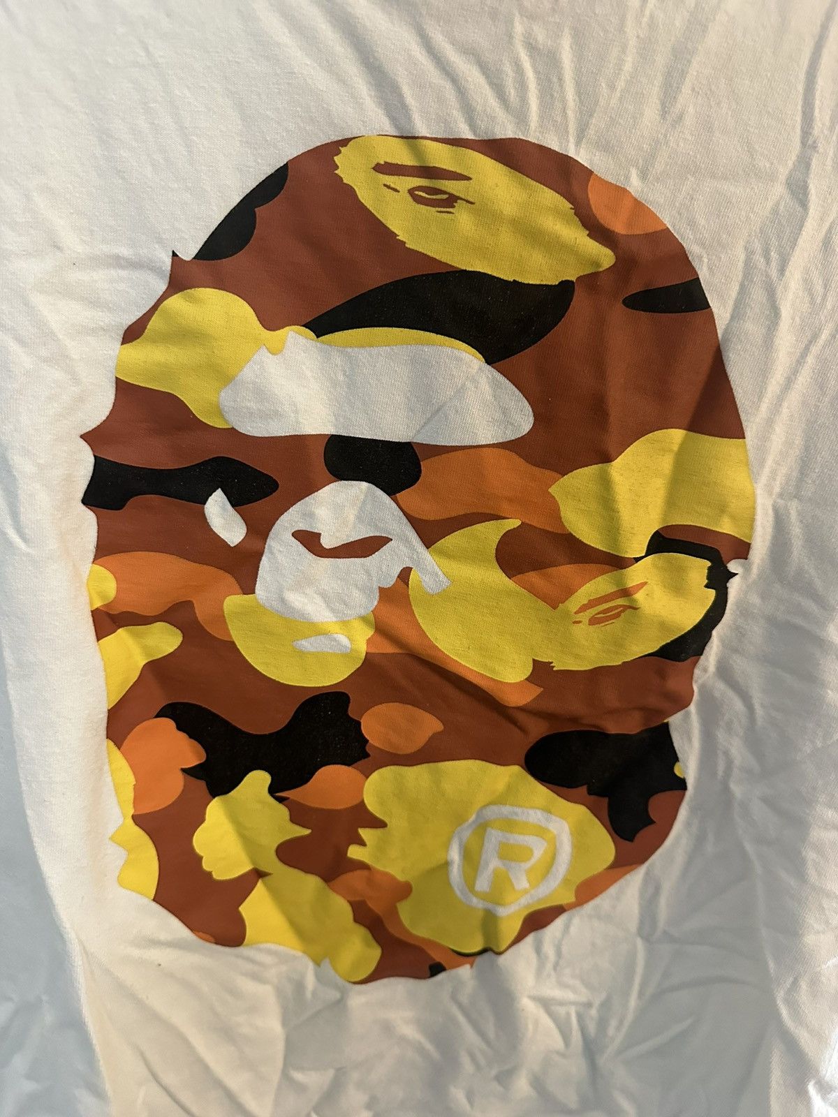 Bape Bape Head Camo White T-Shirt Size L Size US L / EU 52-54 / 3 - 3 Thumbnail