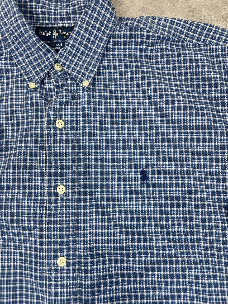 Ralph Lauren Ralph Lauren Men Cotton Shirt Button Down Check Blue White Size US L / EU 52-54 / 3 - 3 Thumbnail