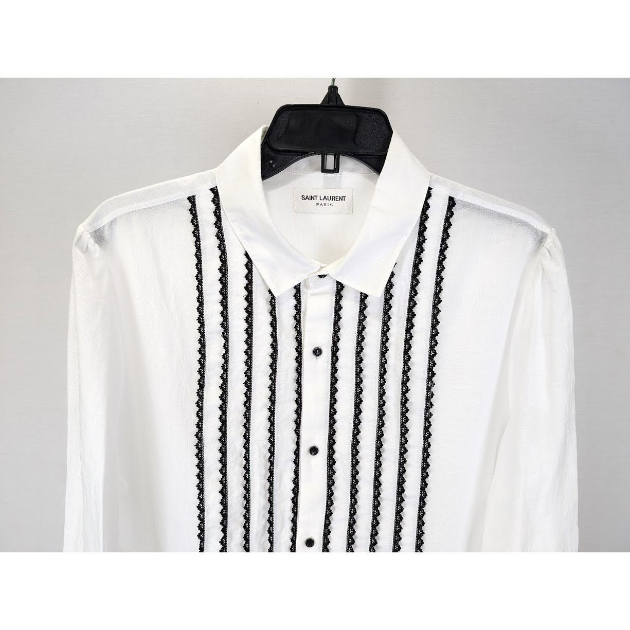 Saint Laurent Paris o1rshd1 Button Shirt in White Size US M / EU 48-50 / 2 - 5 Thumbnail