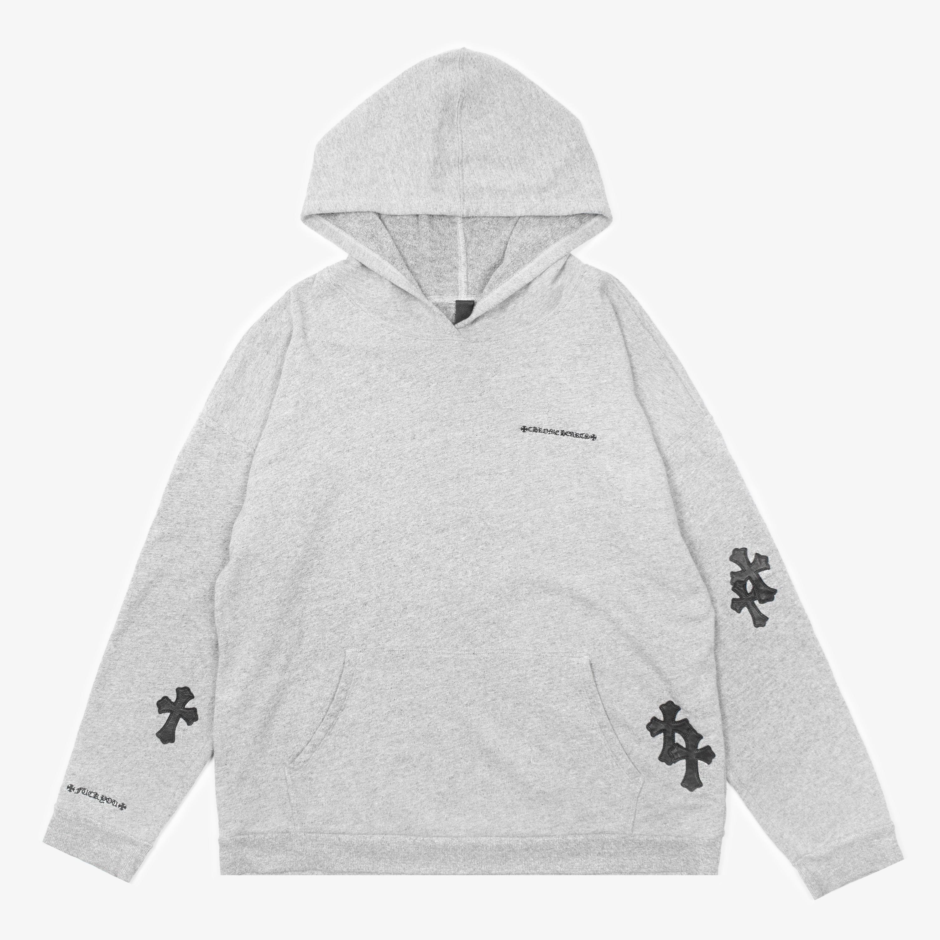Chrome Hearts CHROME HEARTS GREY CROSS PATCH HOODIE Size US M / EU 48-50 / 2 - 2 Thumbnail