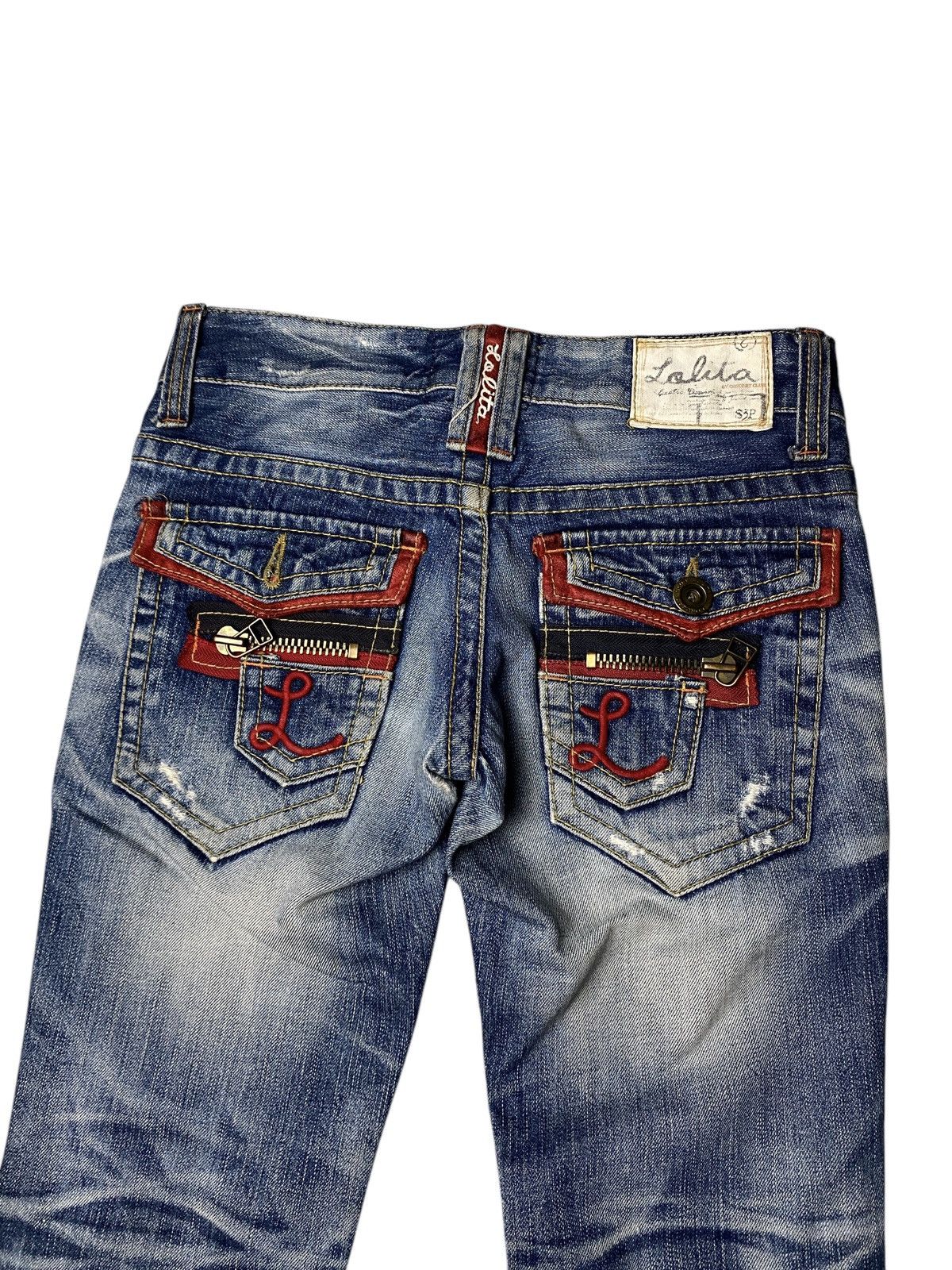 If Six Was Nine 2000's Lolita Seawash Multizip Flared Jeans Size US 28 / EU 44 - 4 Thumbnail