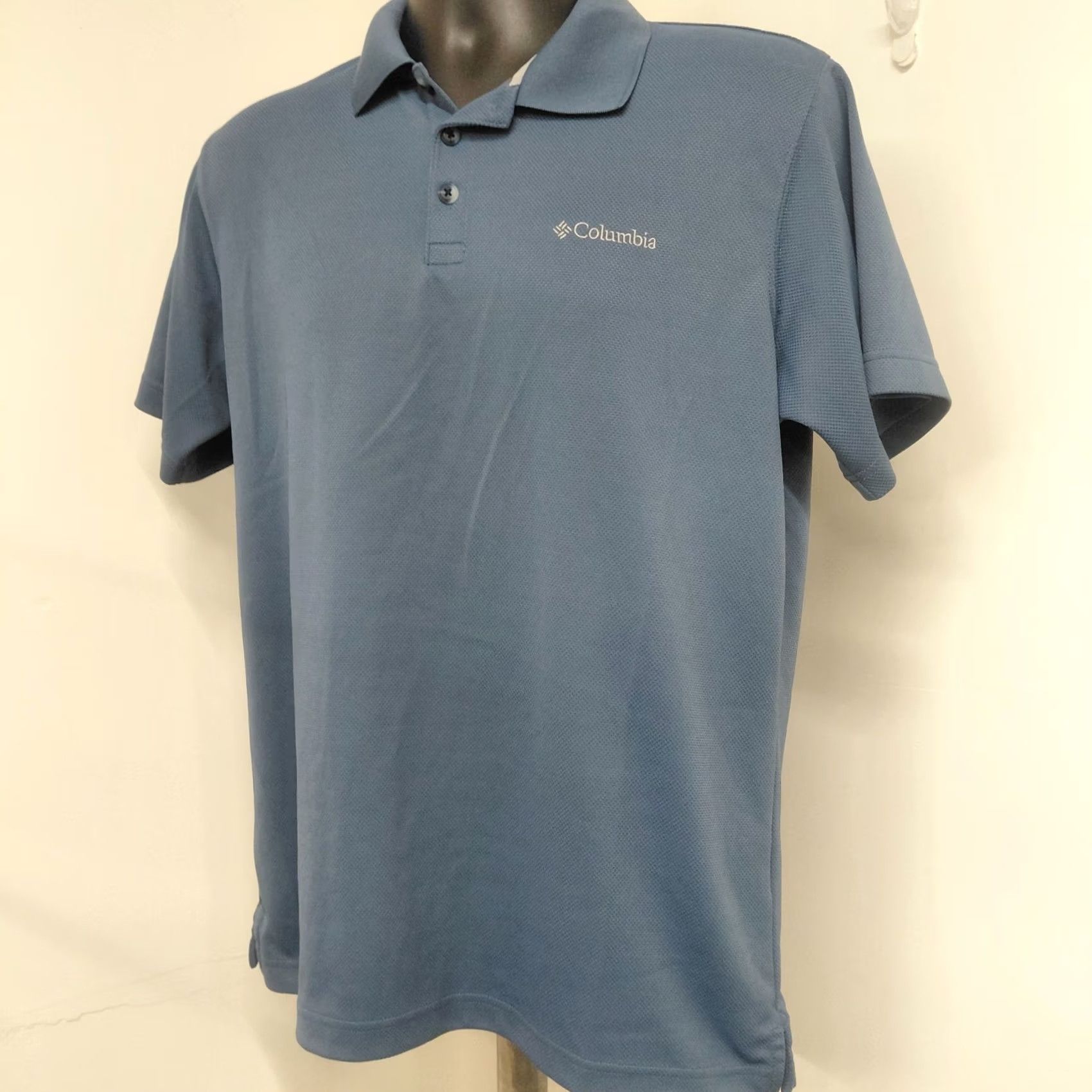 Vintage Columbia Omni-Wick Polo Shirt Men Medium Slate Blue Short Sleeve Hiking Fishing Size US M / EU 48-50 / 2 - 3 Thumbnail