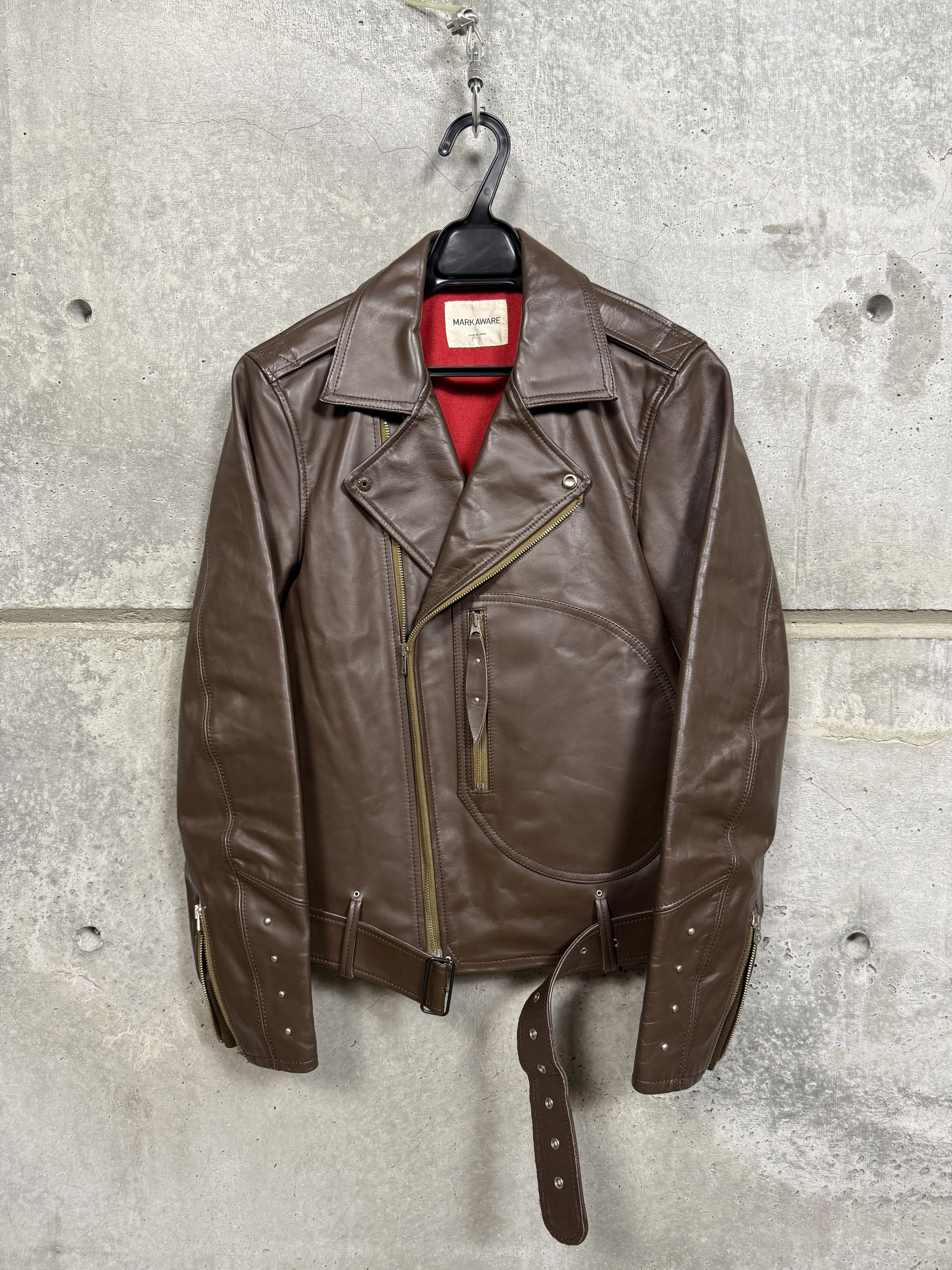 Markaware Markaware Brown Leather horsehide Biker Jacket Size US M / EU 48-50 / 2 - 1 Thumbnail