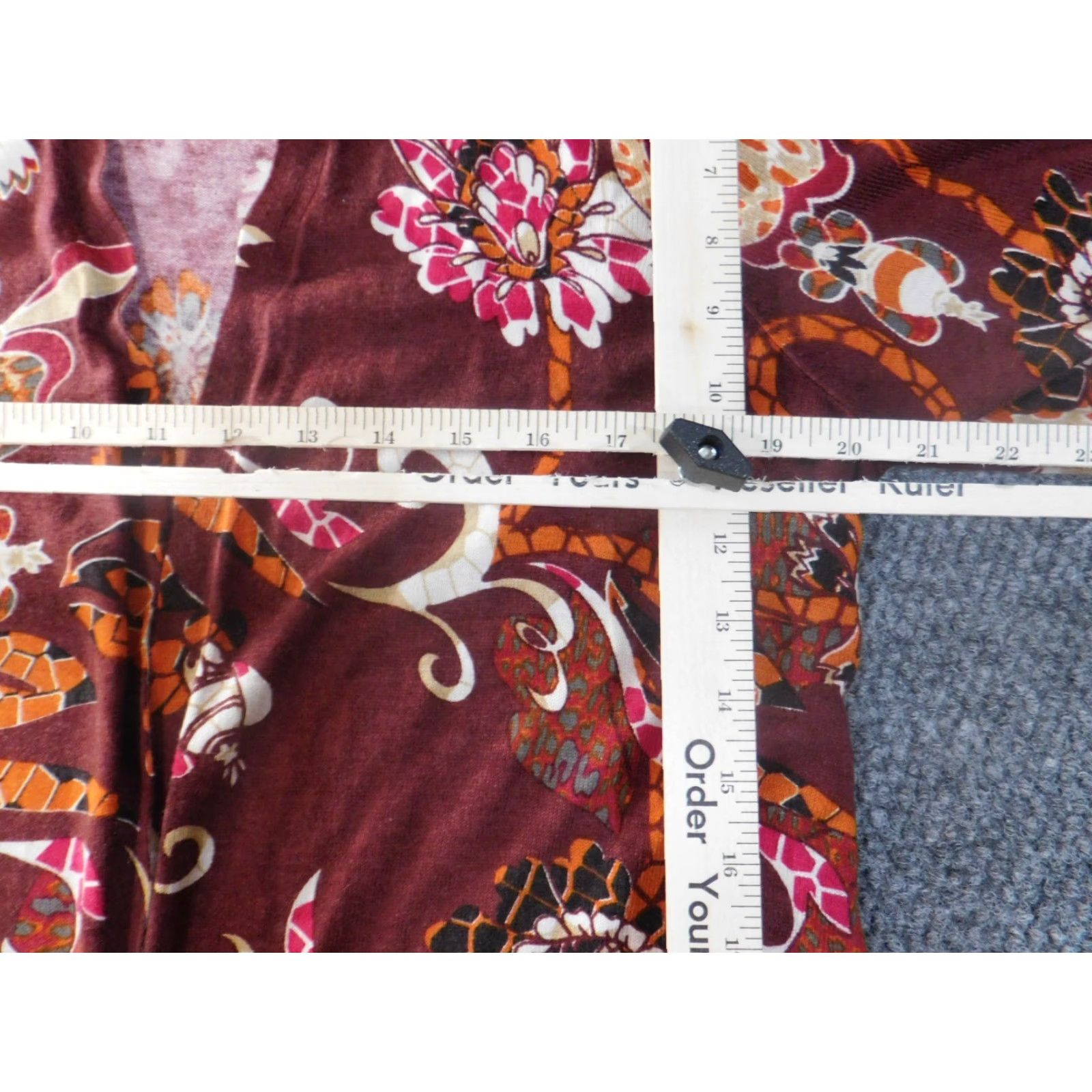 Vintage Chicos Cardigan Sweater Women Red Floral Crew Neck Long Sleeve Stretch Open Knit Regular Size 1 Modern Travel Size XS / US 0-2 / IT 36-38 - 5 Thumbnail