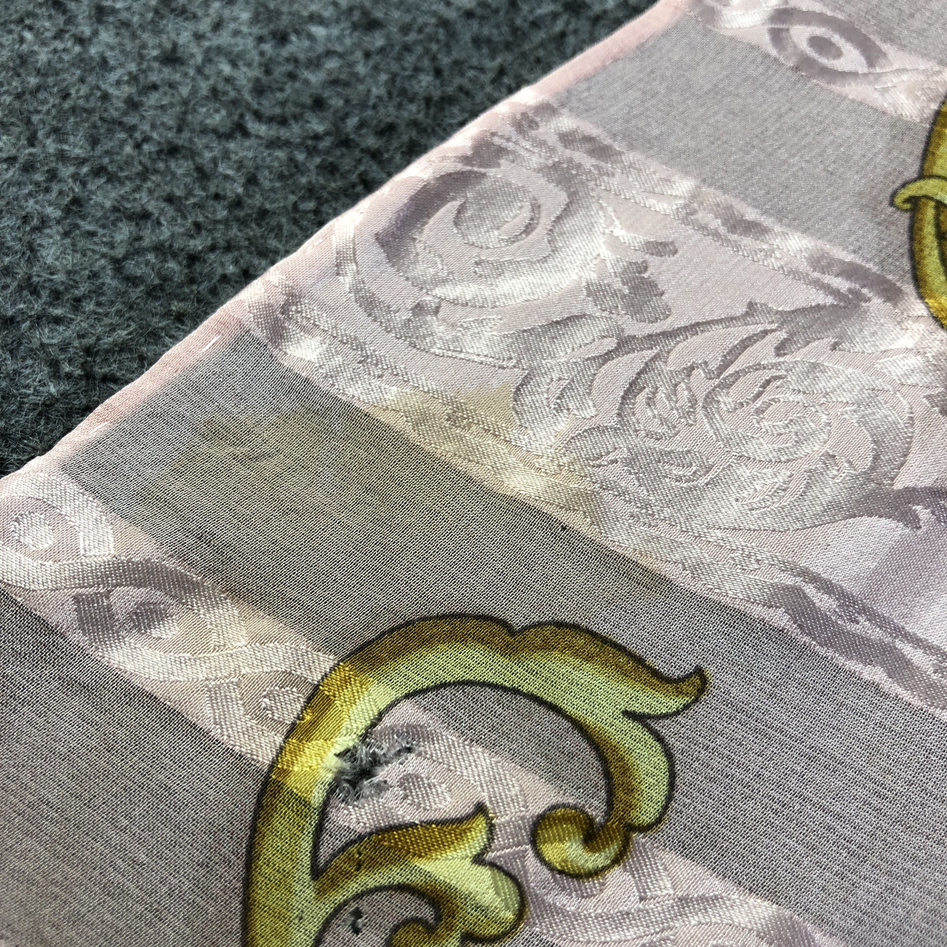Vintage Rochas Floral Hand Rolled Silk Scarf M1139 Size ONE SIZE - 13 Thumbnail