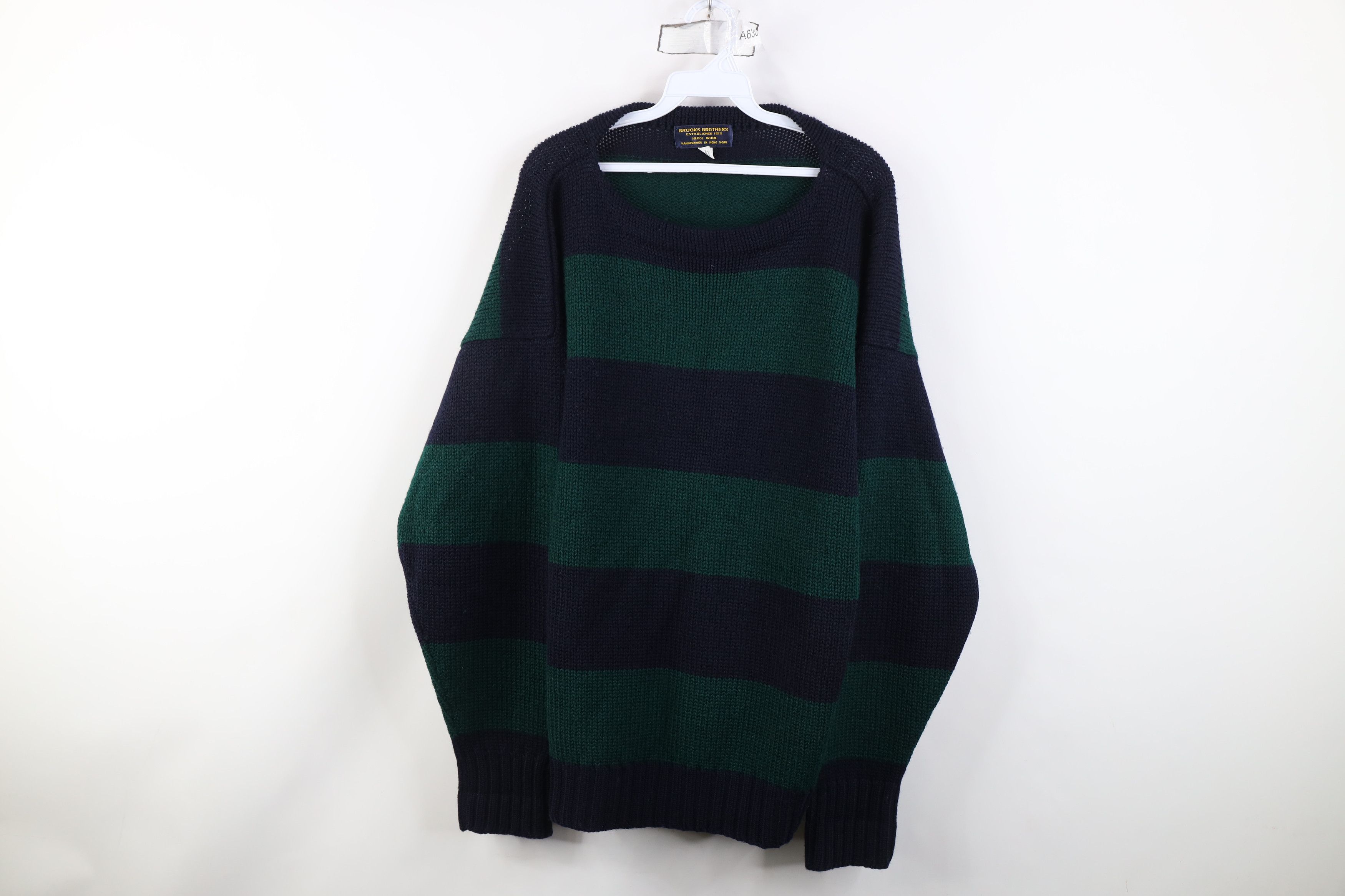 Brooks Brothers Vintage 60s 70s Brooks Brothers Handframed Striped Sweater Size US XL / EU 56 / 4 - 1 Thumbnail