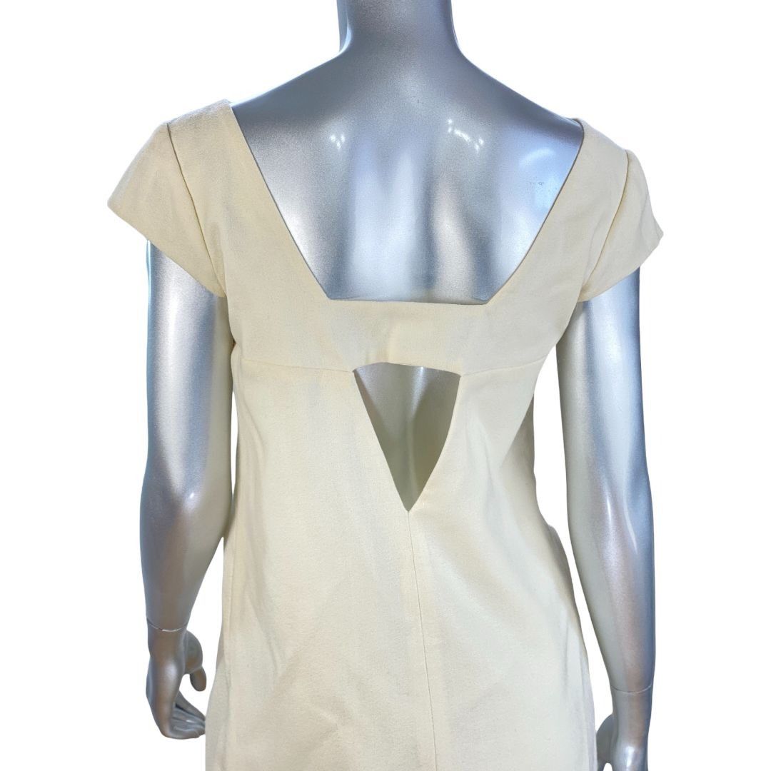 Other Foley & Corina Cream Mini Dress W/ Gold Sequin & Bead Embell Size S / US 4 / IT 40 - 6 Thumbnail