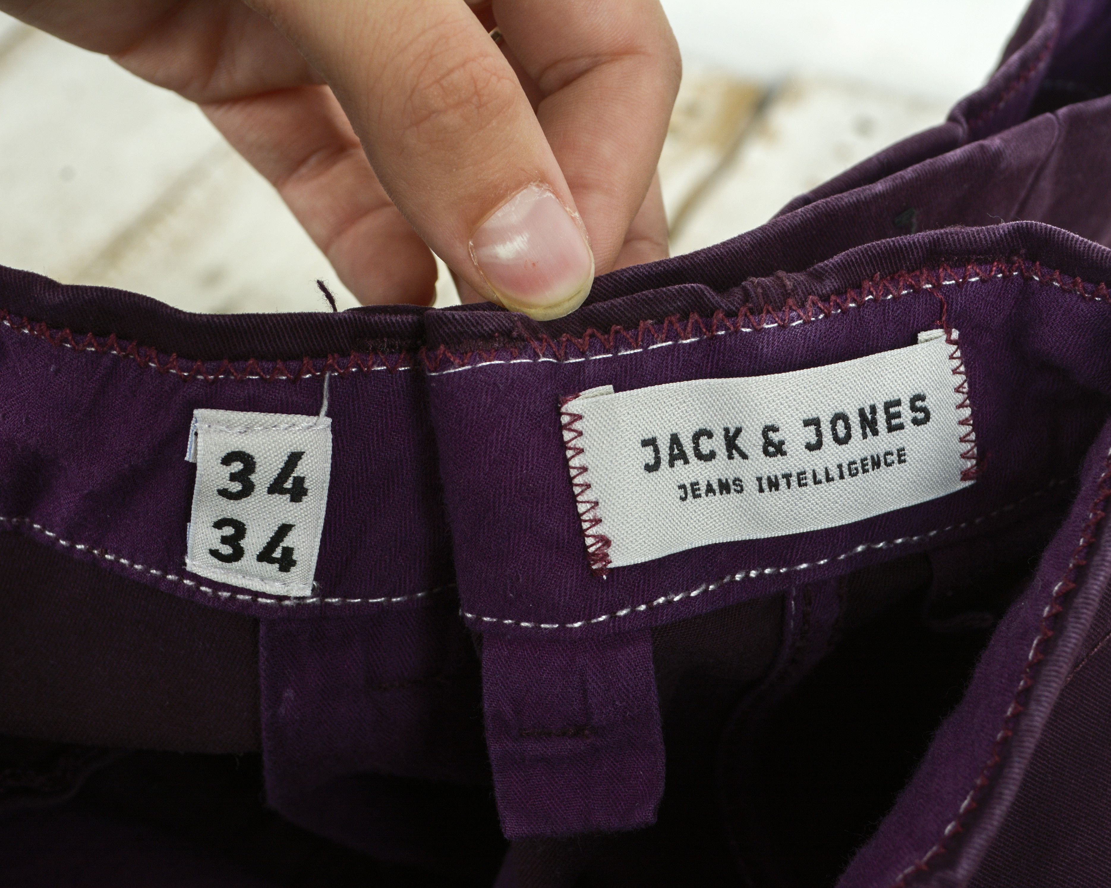 Jack & Jones Marco Mens W34 L34 Slim Fit Straight Pants Trousers Bottoms Size US 34 / EU 50 - 7 Thumbnail