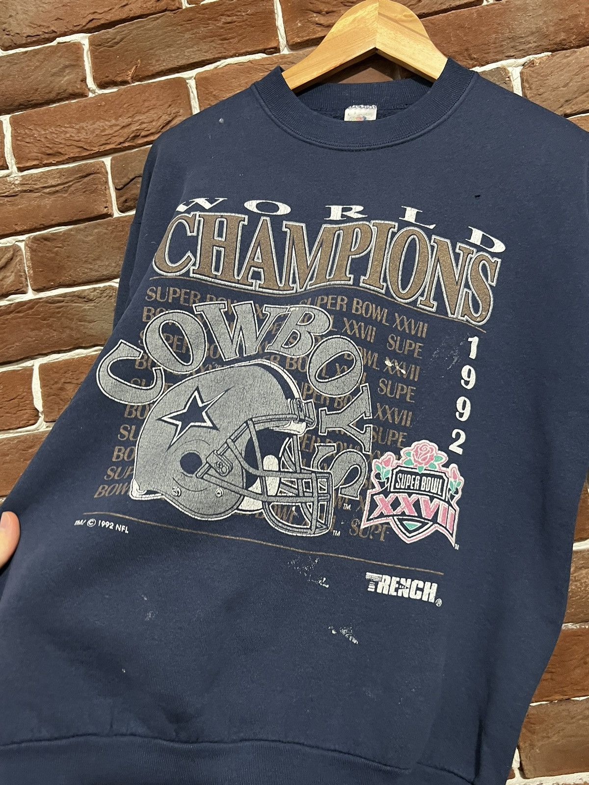 NFL Vintage 1994 Dallas Cowboys Super Bowl Champions Sweatshirt Size US L / EU 52-54 / 3 - 3 Thumbnail