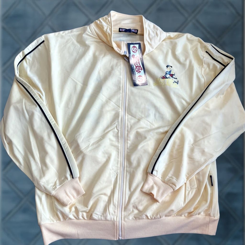 Vintage Pepsi Cola Yellow Full Zip Track Jacket Official Baseball NWT Men's XXL Size US XXL / EU 58 / 5 - 1 Thumbnail
