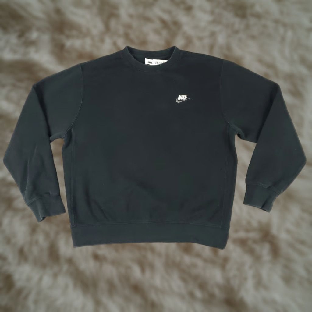Nike Nike Mens Sweater Pullover Sweatshirt Crew Neck Black Swoosh Logo Medium Size US M / EU 48-50 / 2 - 1 Thumbnail