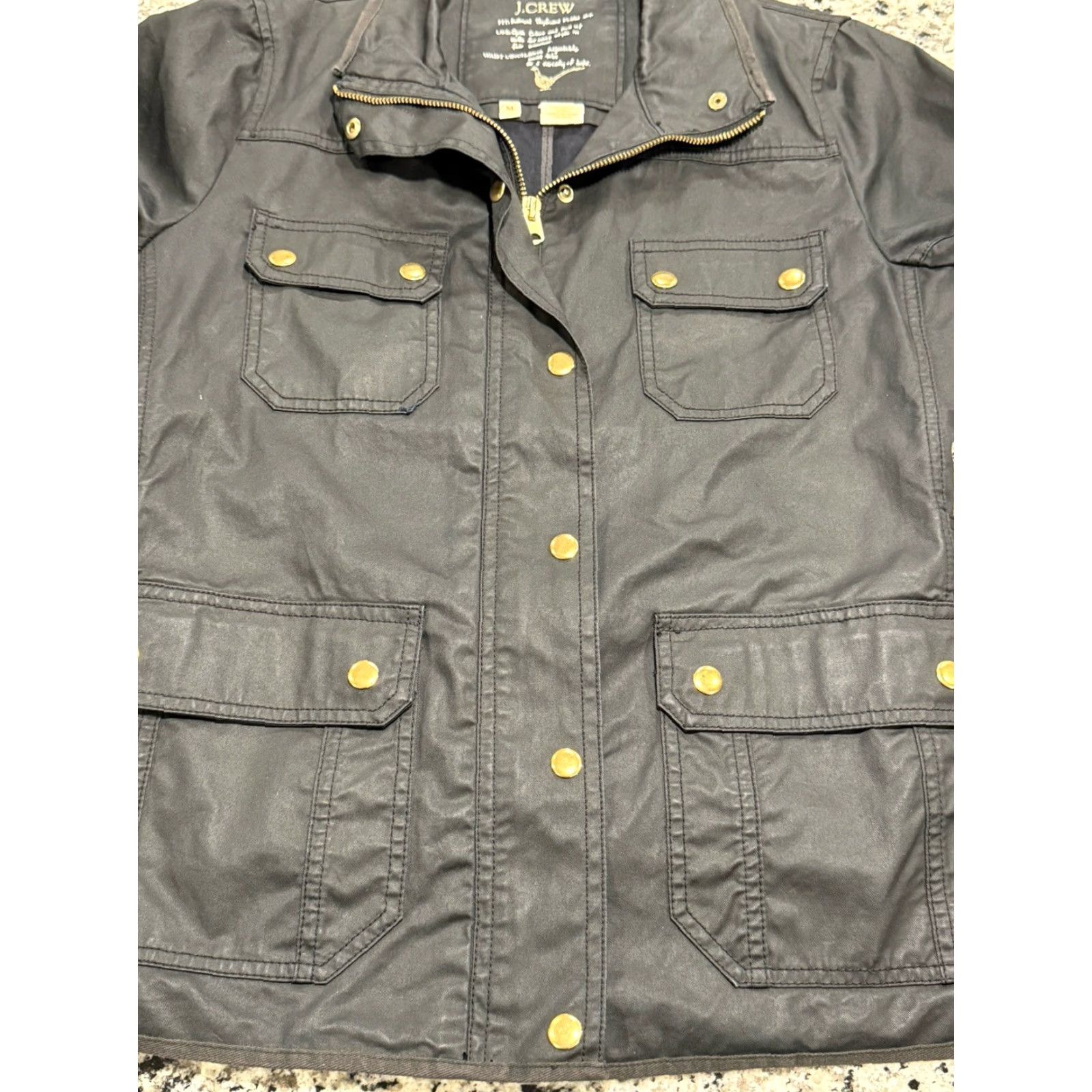 J.Crew J. Crew Relaxed Field Barn Jacket Women M Black Military Utility Preppy Army Size M / US 6-8 / IT 42-44 - 5 Thumbnail