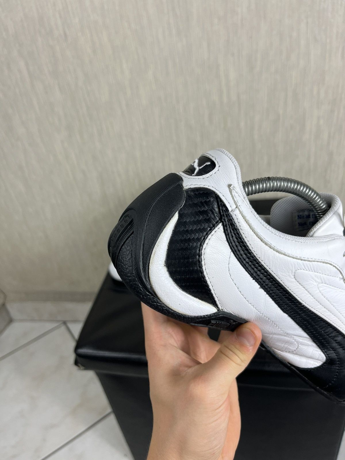 Puma × Vintage Vintage Puma leather y2k speed cat shoes low sneakers racing Size US 9.5 / EU 42-43 - 18 Thumbnail