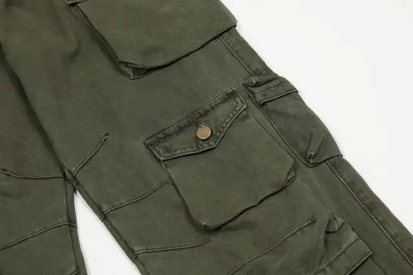 VIBE Cargo Pants Streetwear Multi Pocket Straight Baggy Size US 33 - 4 Thumbnail