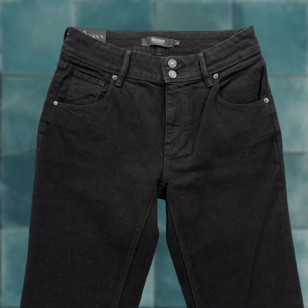Hudson Hudson Jeans Womens 8 Mid Rise Skinny Stretch Denim Flap Pockets Ankle Black Size 30" / US 8 / IT 44 - 1 Thumbnail