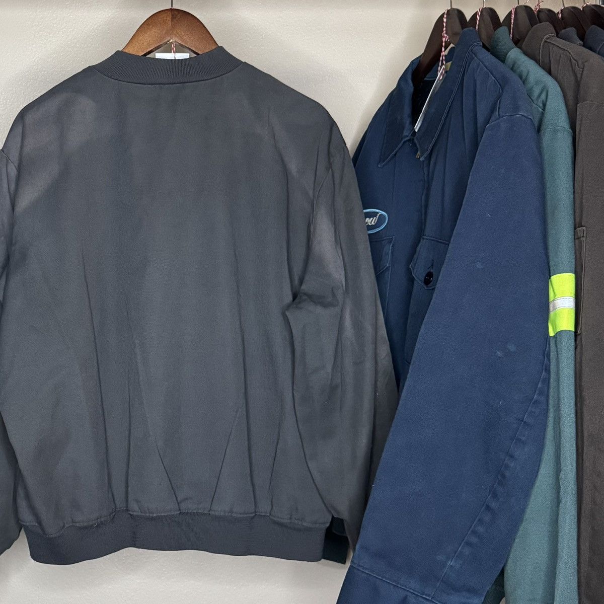 Red Kap thrashed faded distressed 80s red kap mechanic work jacket Size US XXL / EU 58 / 5 - 2 Thumbnail