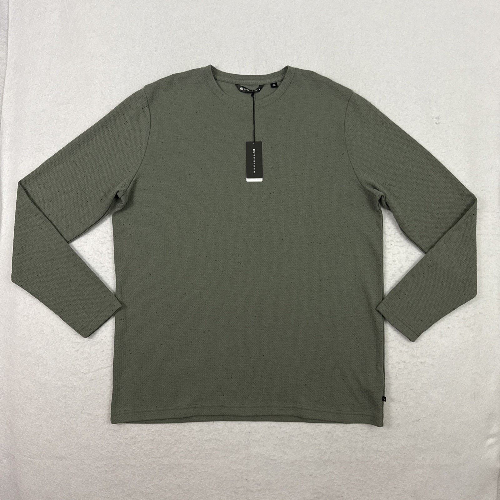 TravisMathew Travis Mathew Mens XXL Cloud Waffle Green Golf Sweatshirt Size US XXL / EU 58 / 5 - 3 Thumbnail
