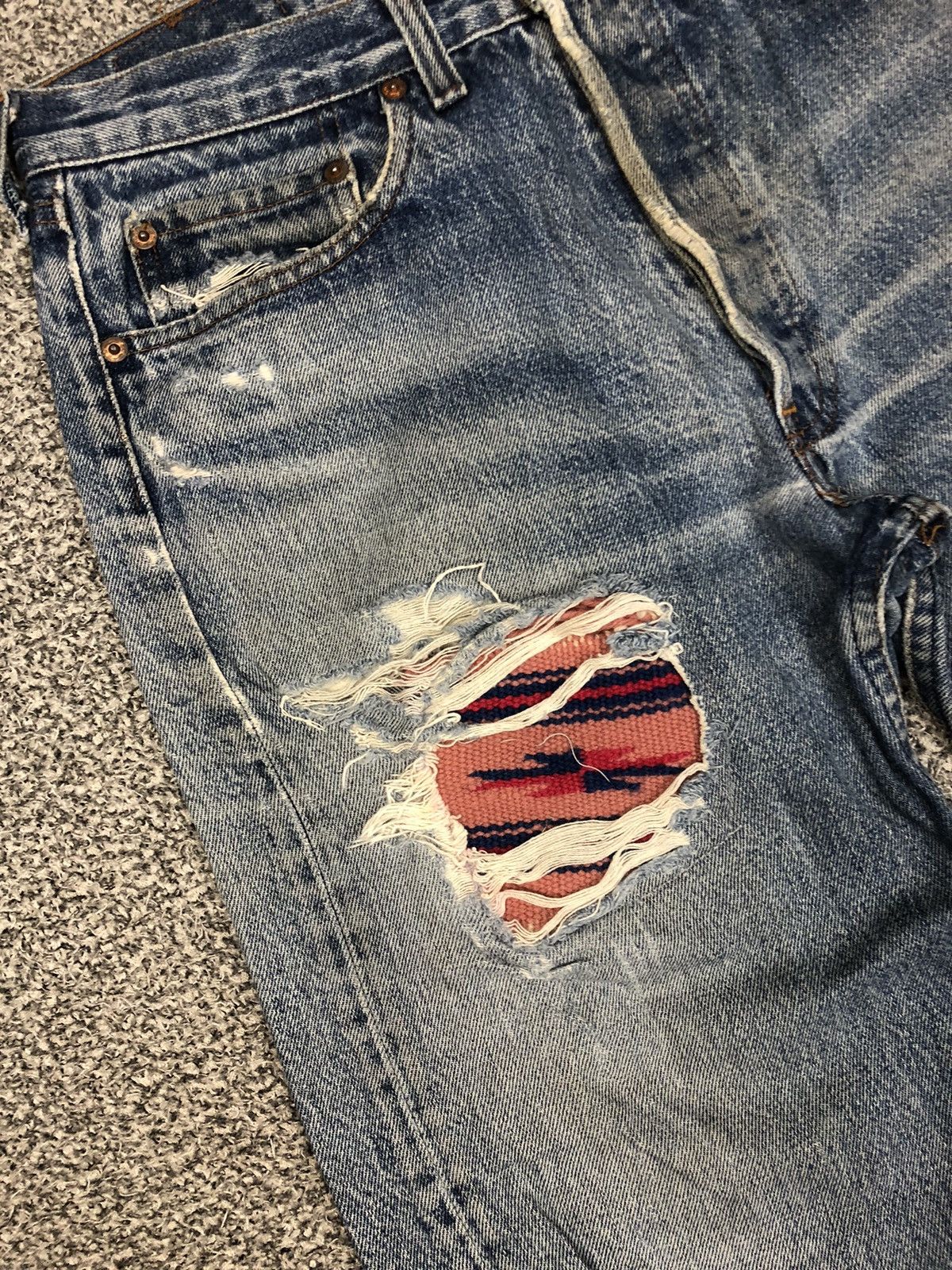 Japanese Brand × Levi's × Vintage Vintage Distressed Levis LVC Kurt Cobain Style Jeans Size US 31 - 4 Thumbnail
