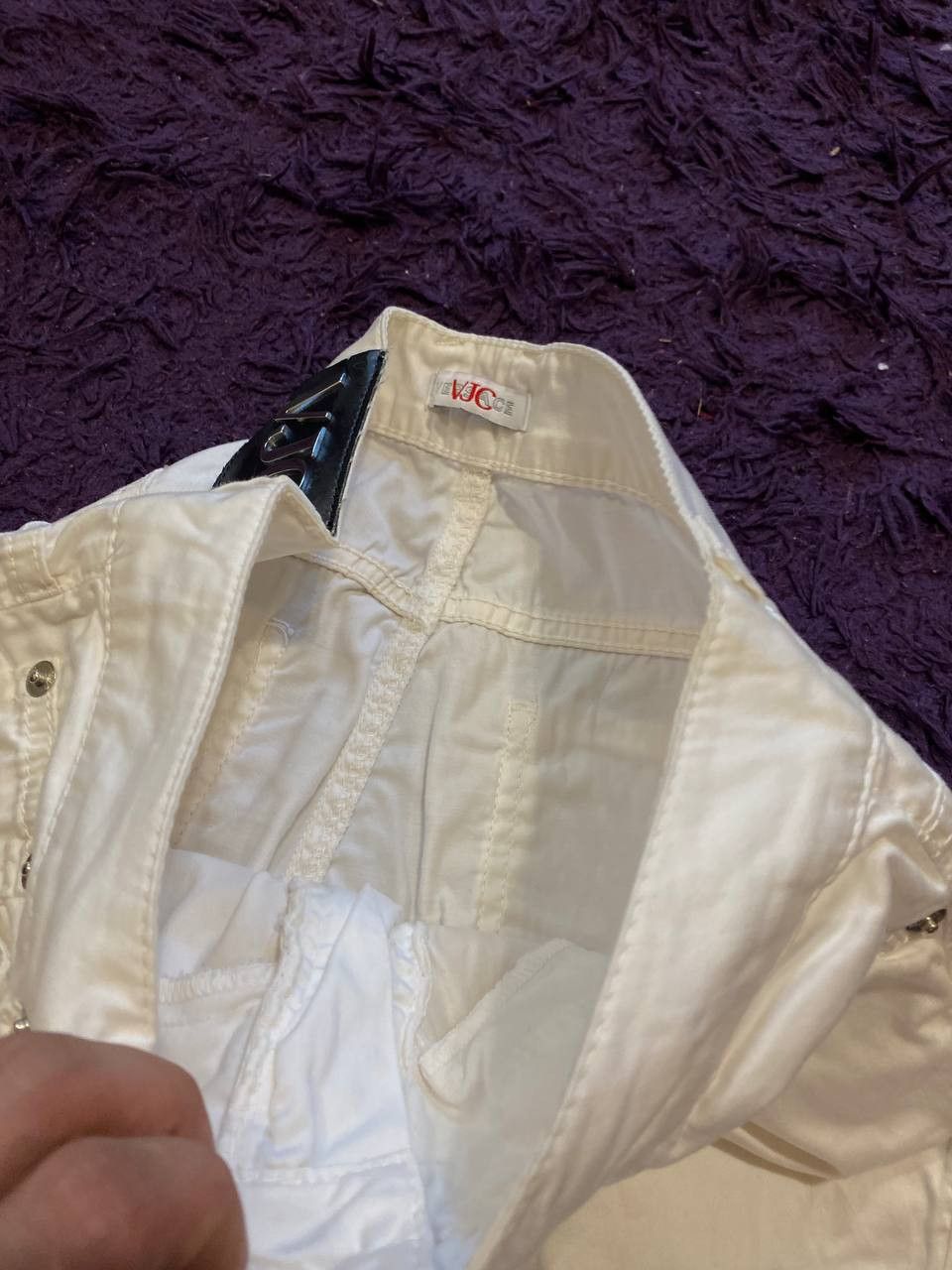 Versace Denim pants white luxury vintage Versace jeans Y2K Size US 27 - 11 Thumbnail