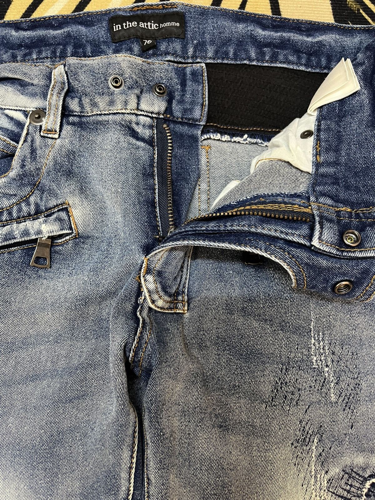In The Attic × Seditionaries Vintage In The Attic Homme Biker Grunge Punk Ripped Denim Size US 30 / EU 46 - 11 Thumbnail