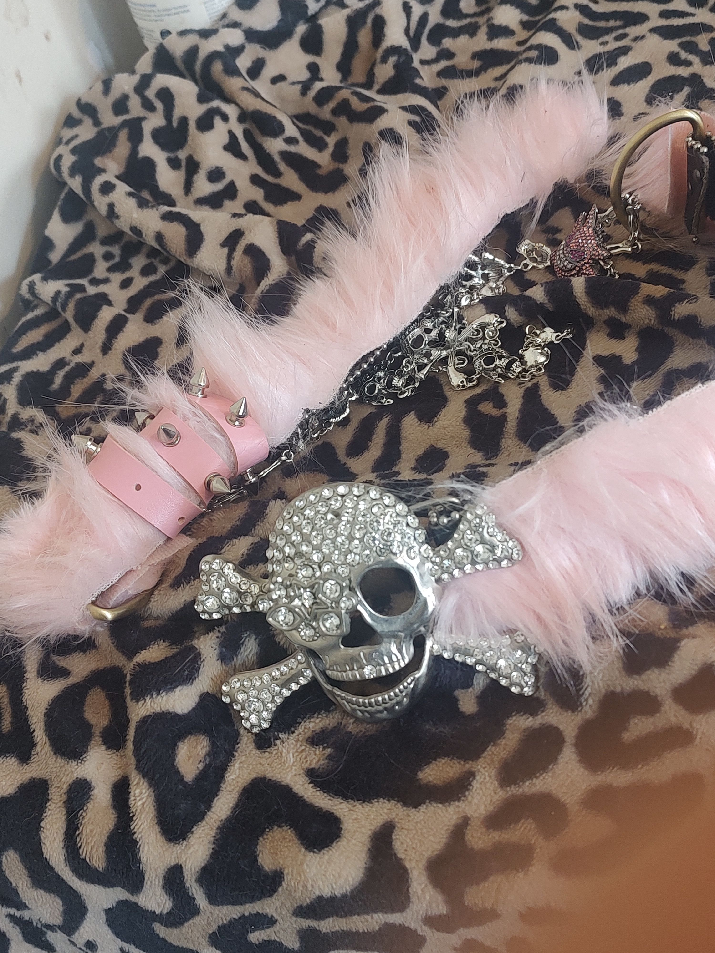 Handmade punk skull belt Size ONE SIZE - 1 Thumbnail