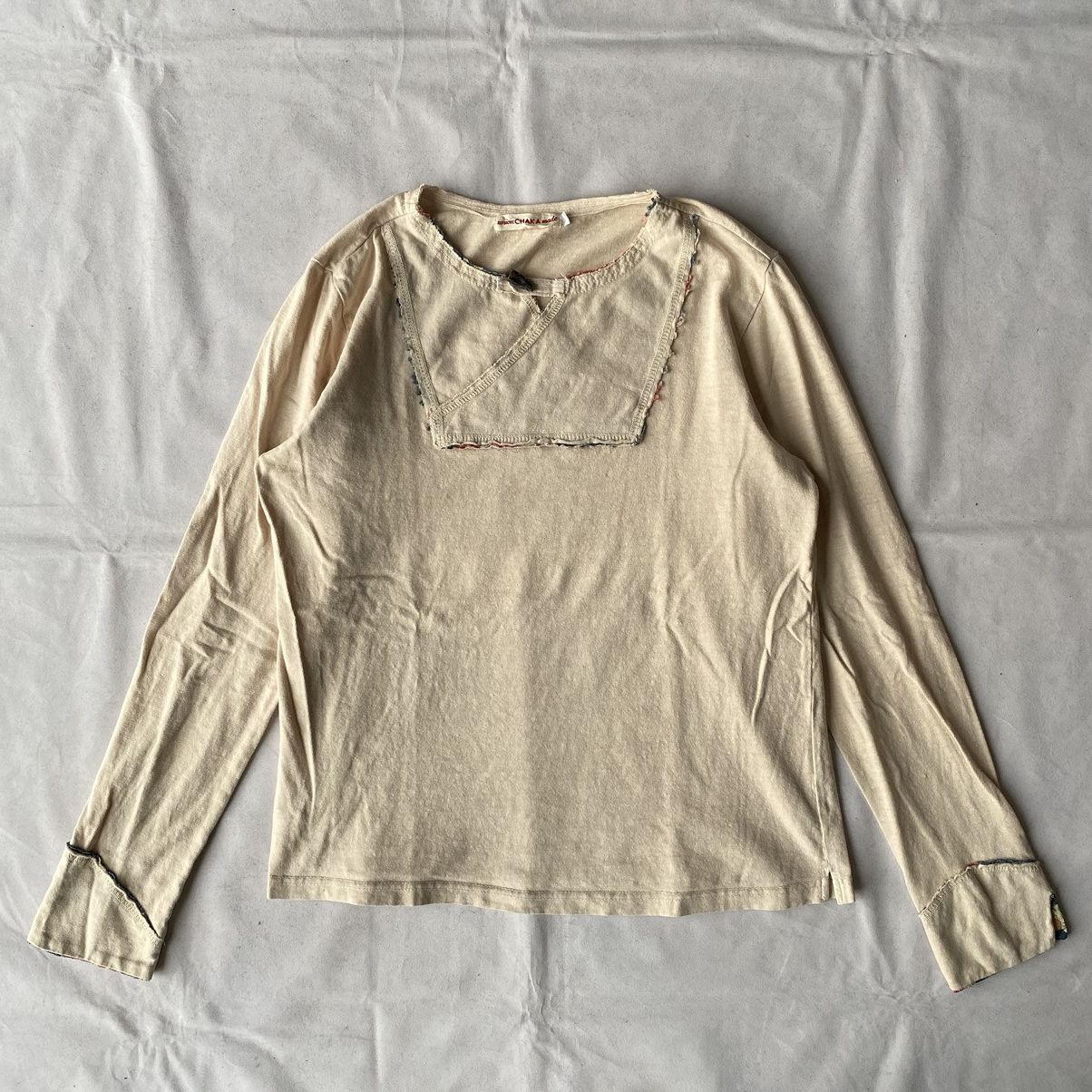 If Six Was Nine × Issey Miyake × Japanese Brand Basic Japanese Raw Asymmetrical Cut Issey Miyake Style Tees Size US L / EU 52-54 / 3 - 2 Thumbnail