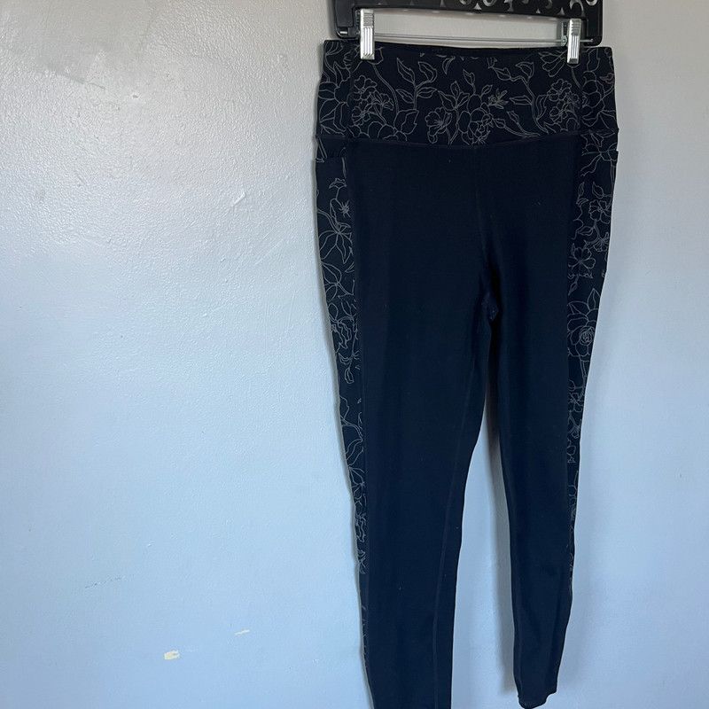 SKECHERS Skechers Women's Floral Graphic Leggings Black Size 30" / US 8 / IT 44 - 3 Thumbnail