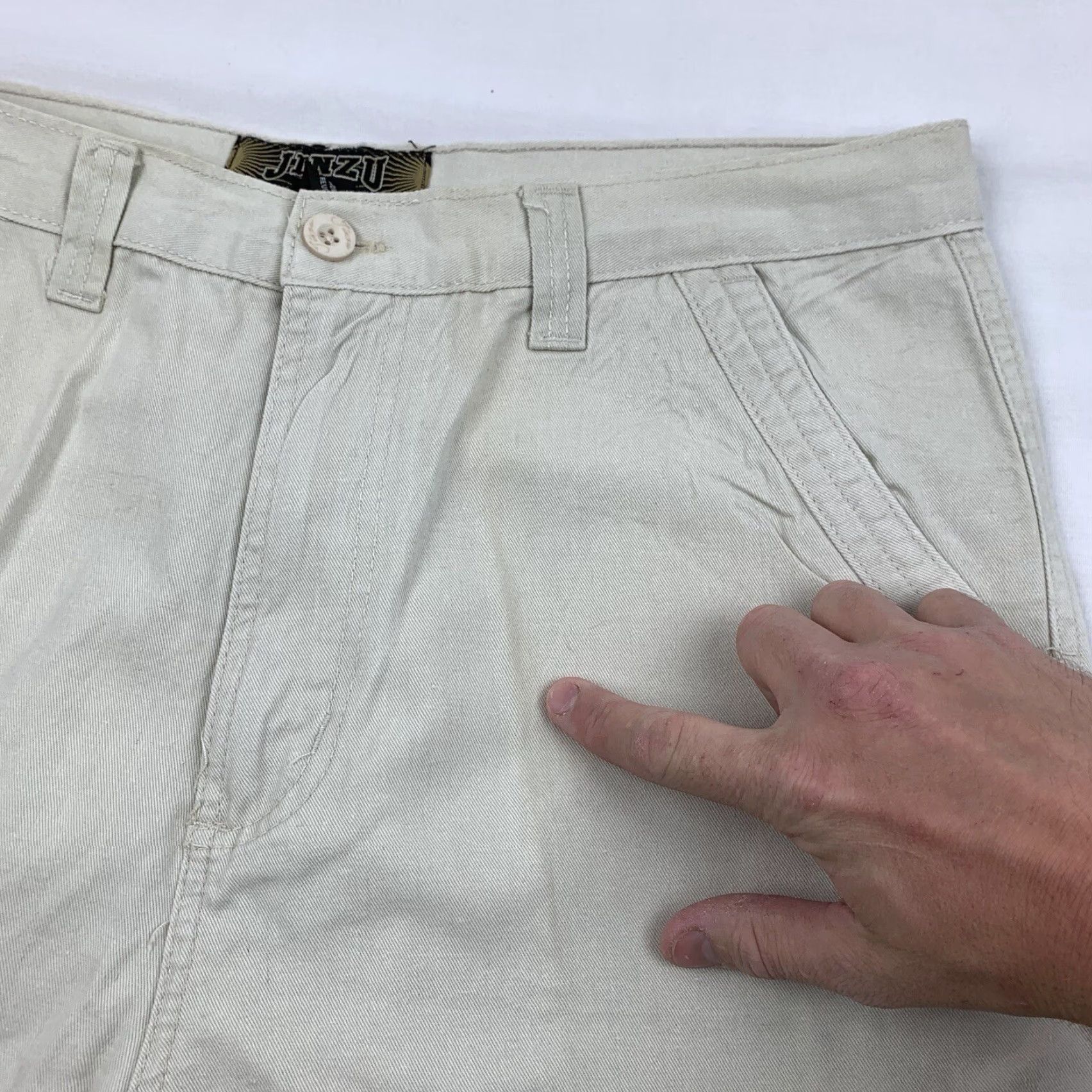 Vintage VINTAGE Jinzu Cargo Shorts Adult 34 Khakis Grunge Y2K Skater Urbanwear Street Baggy Beige 34 Men Cargo Grunge Y2K Skater Vintage Jinzu Mens Size US 34 / EU 50 - 6 Thumbnail