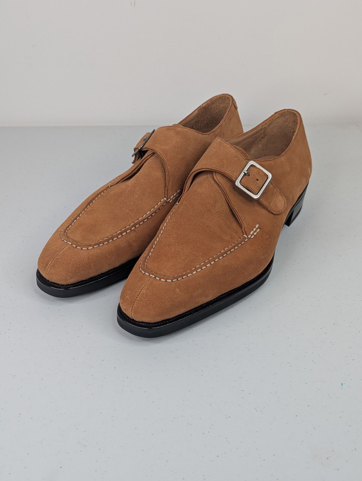 Other Yearn Shoemaker Single Monk Strap Suede Brown Shoes 8-8.5 Size US 8.5 / EU 41-42 - 1 Thumbnail