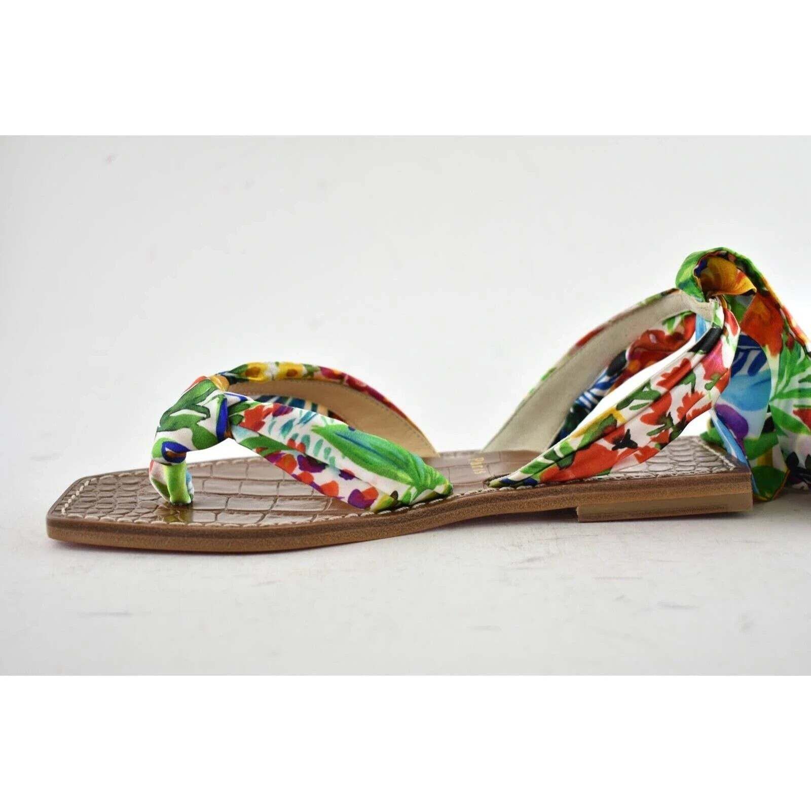 Christian Louboutin Christian Louboutin Niloofar Flat Satin Lace Up Tie Floral Size US 6 / IT 36 - 8 Thumbnail