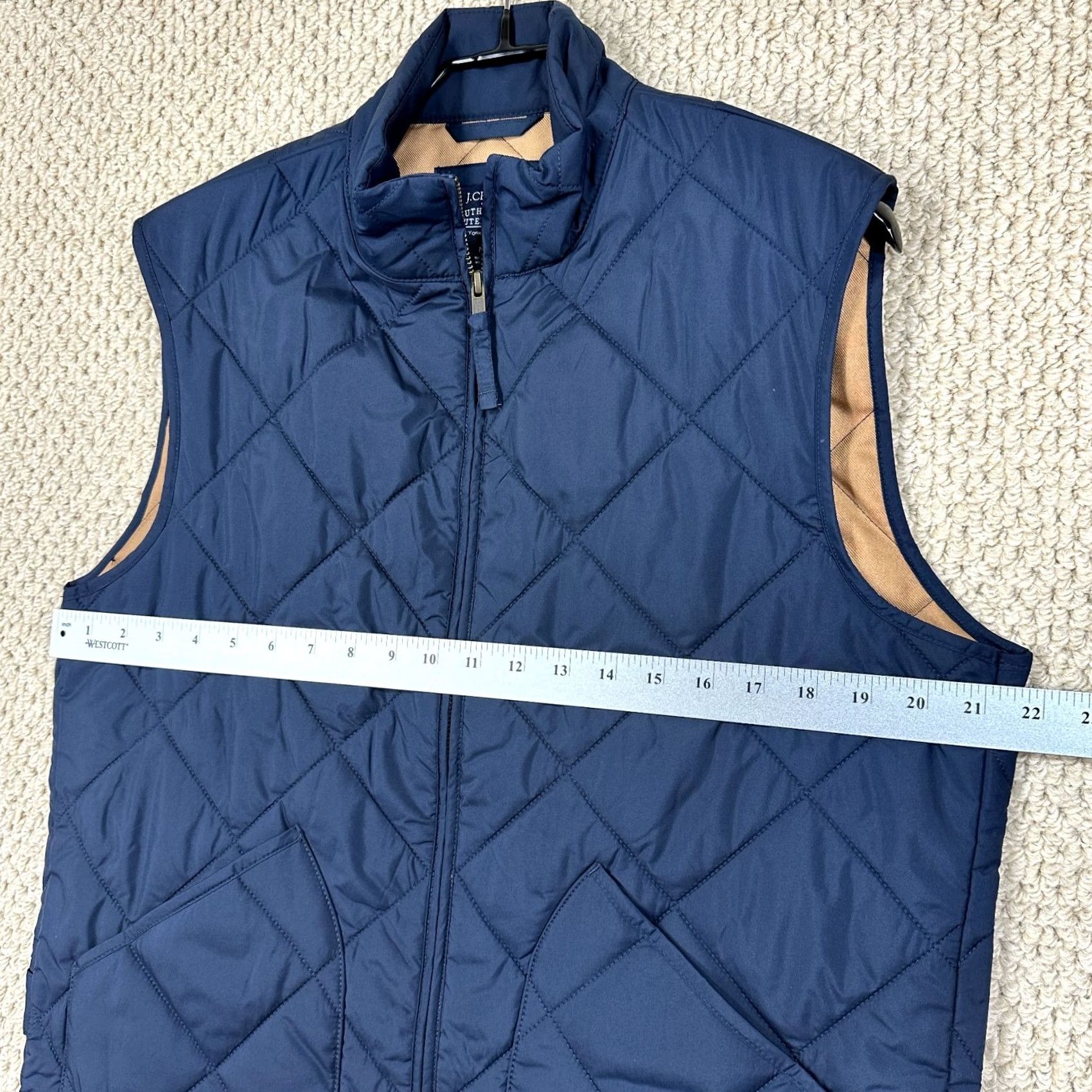 J.Crew J.CREW Authentic Outerwear Vest Mens M Navy Quilted Full Zip Outdoor Hike Layer Size US M / EU 48-50 / 2 - 7 Thumbnail