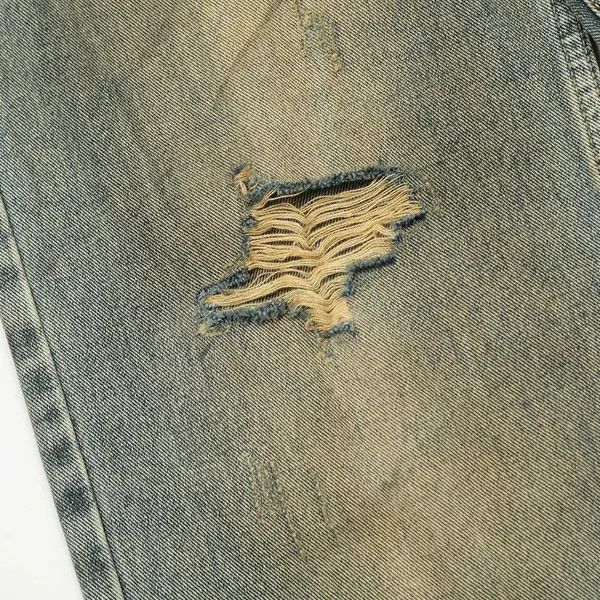 Vintage Men's heavy washed distressed straight punk ripped jeans Size US 32 / EU 48 - 6 Thumbnail