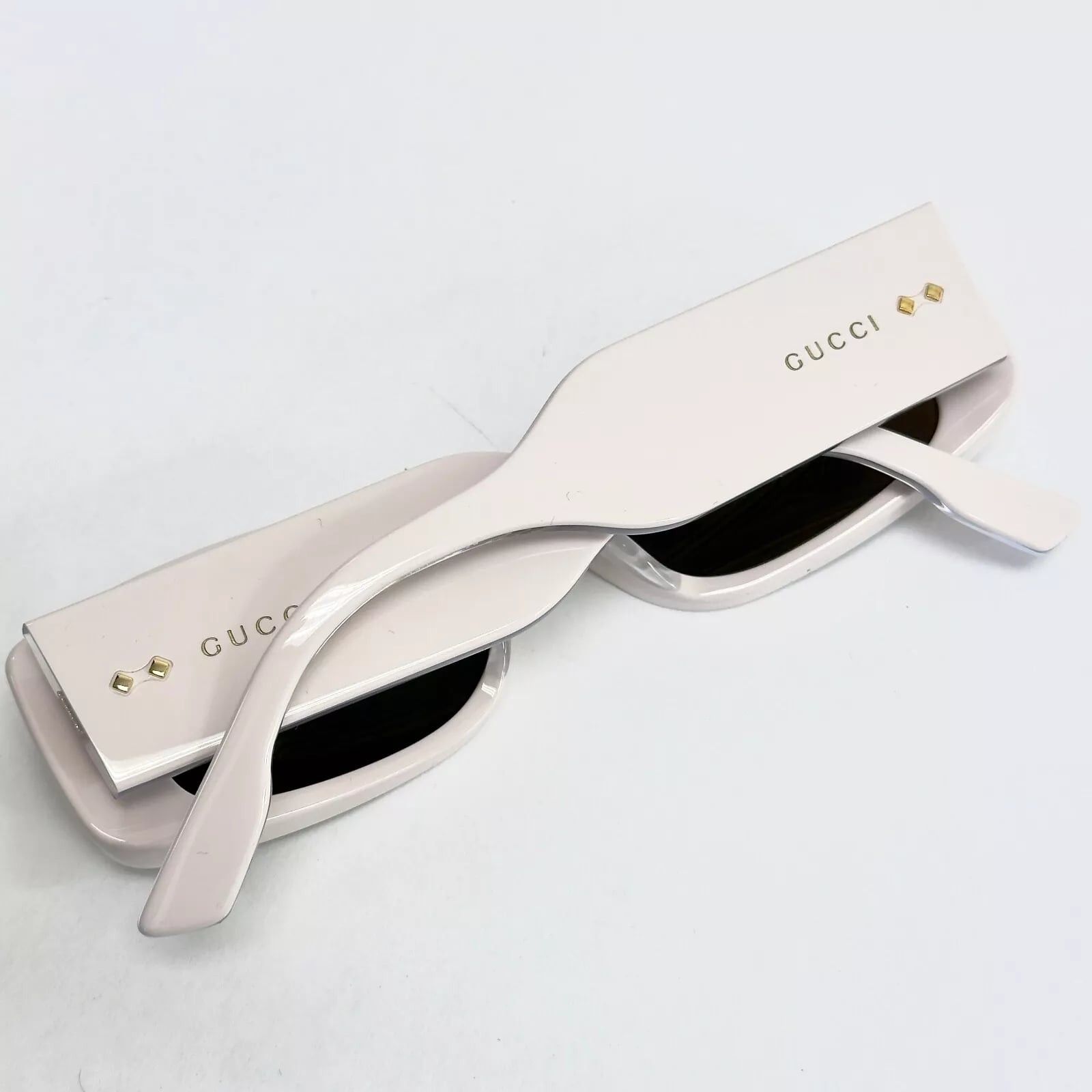 Gucci GUCCI 1528 Ivory Lilac Narrow Gg1528S Sunglasses 003 Size ONE SIZE - 4 Thumbnail
