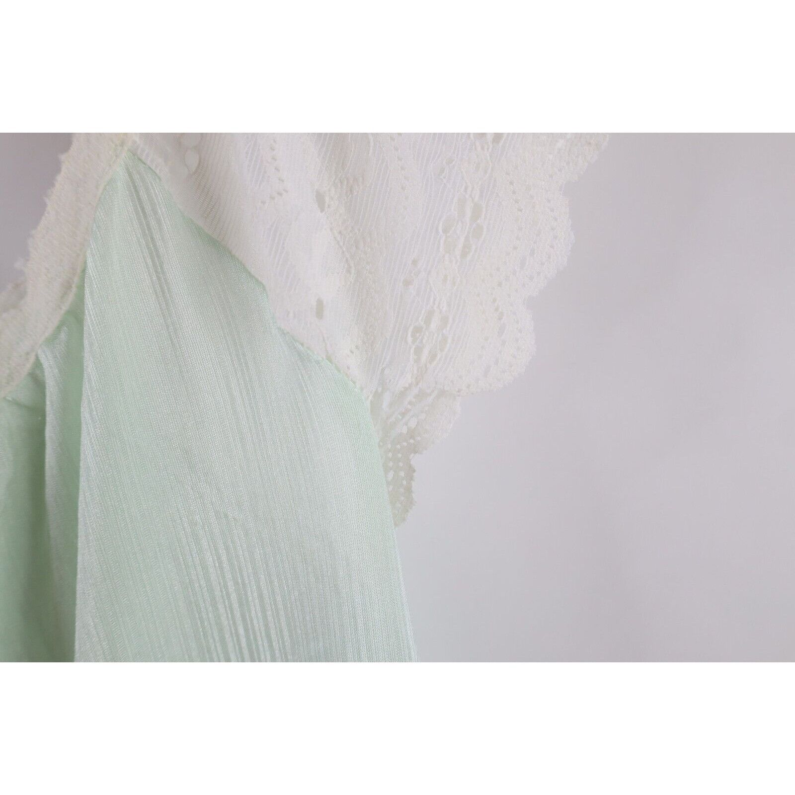 Vintage Vintage 90s Streetwear Flower Lace Sheer Night Gown Size ONE SIZE - 8 Thumbnail