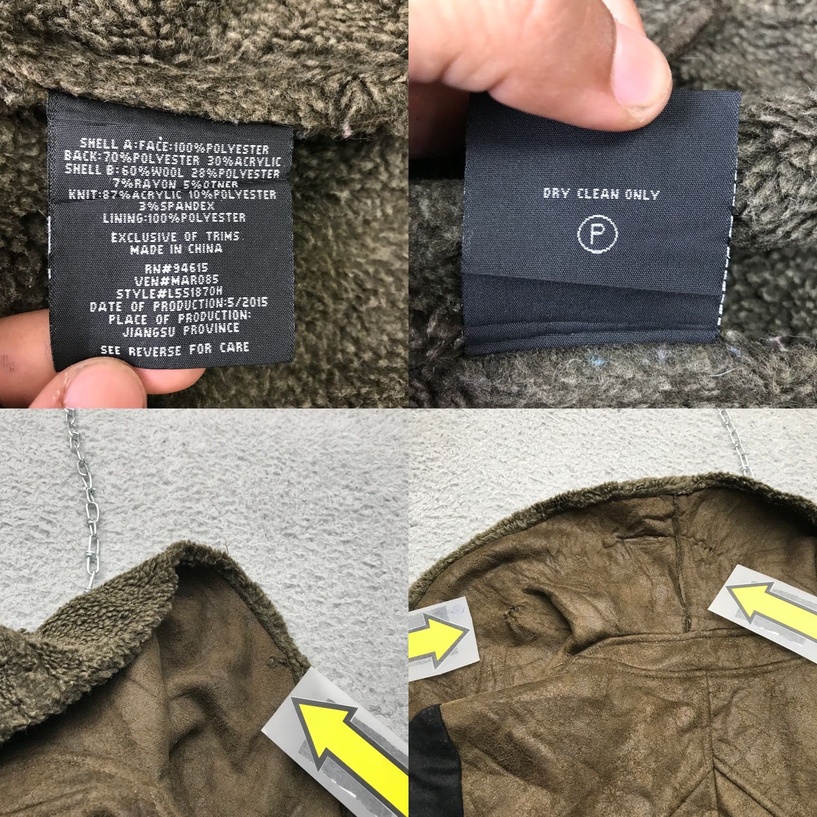 Sam Edelman Sam Edelman Wool Blend Sherpa Collar Coat Jacket Womens M Green Wool Blend Overcoat Long Sleeve Zip Size M / US 6-8 / IT 42-44 - 8 Thumbnail