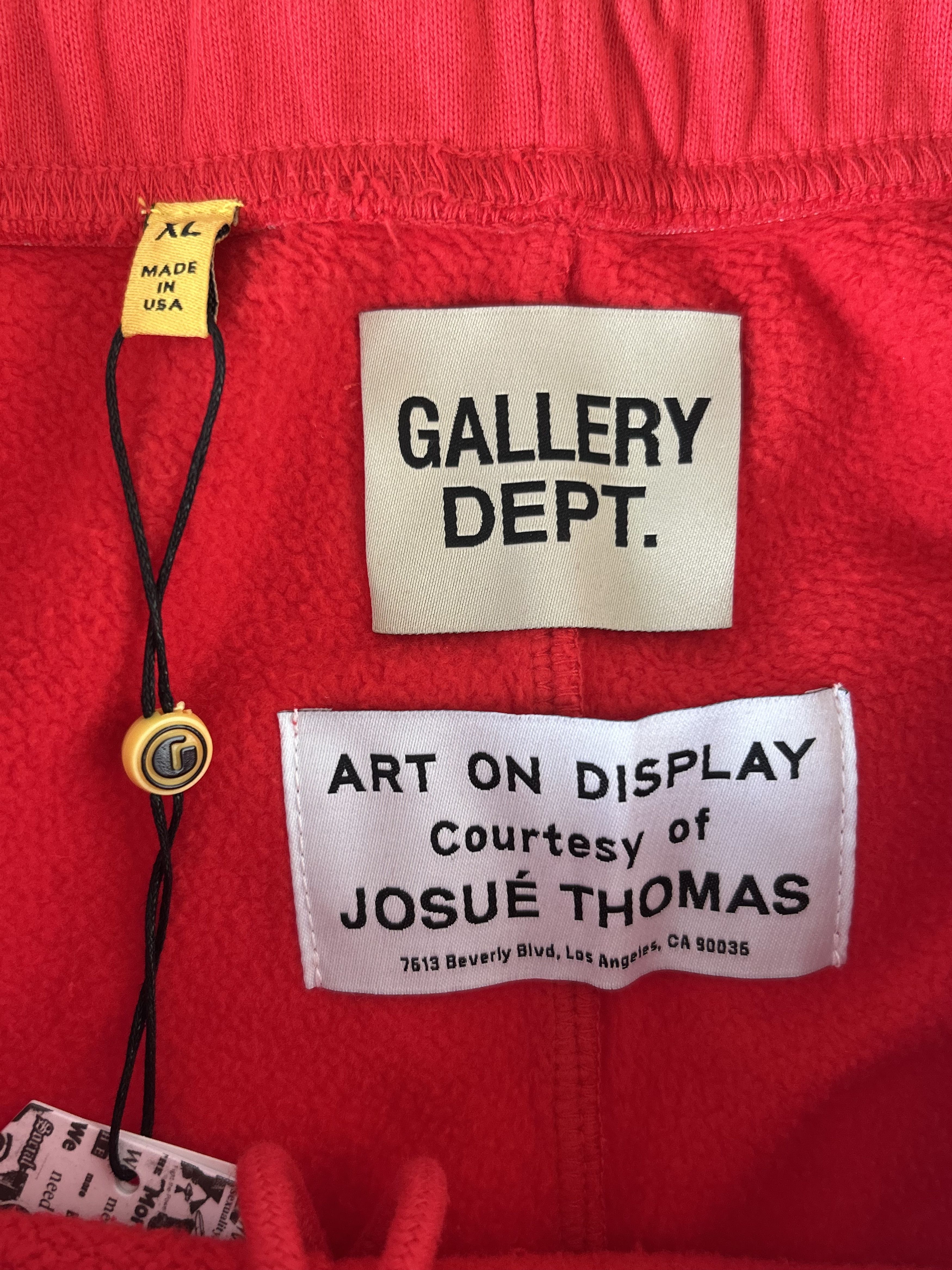 Gallery Dept. Gallery Dept Red & Black Dept Gym Sweatpants Size US 36 / EU 52 - 3 Thumbnail